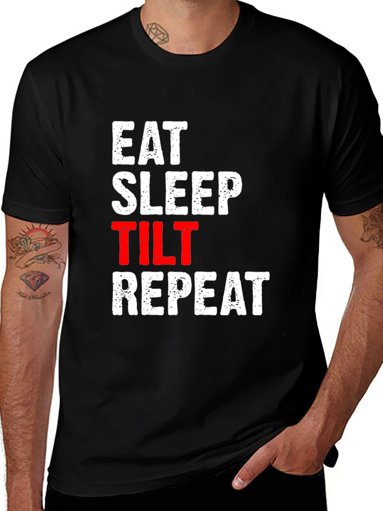 Variant 21 of Eat Sleep Tilt Repeat - Funny Gamer T-Shirt