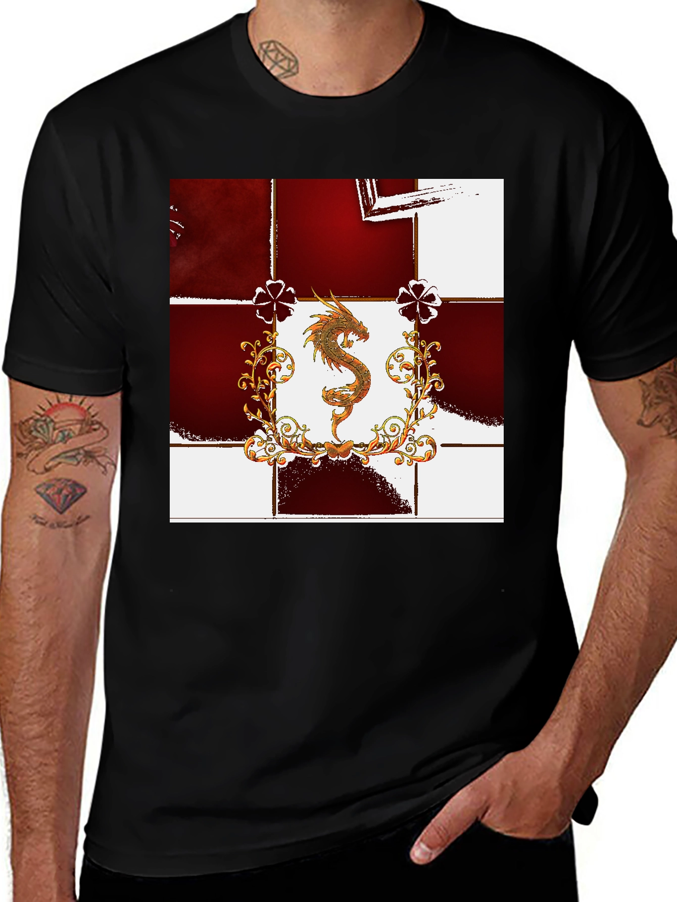 Black Dragon Emblem Black T-Shirt main image