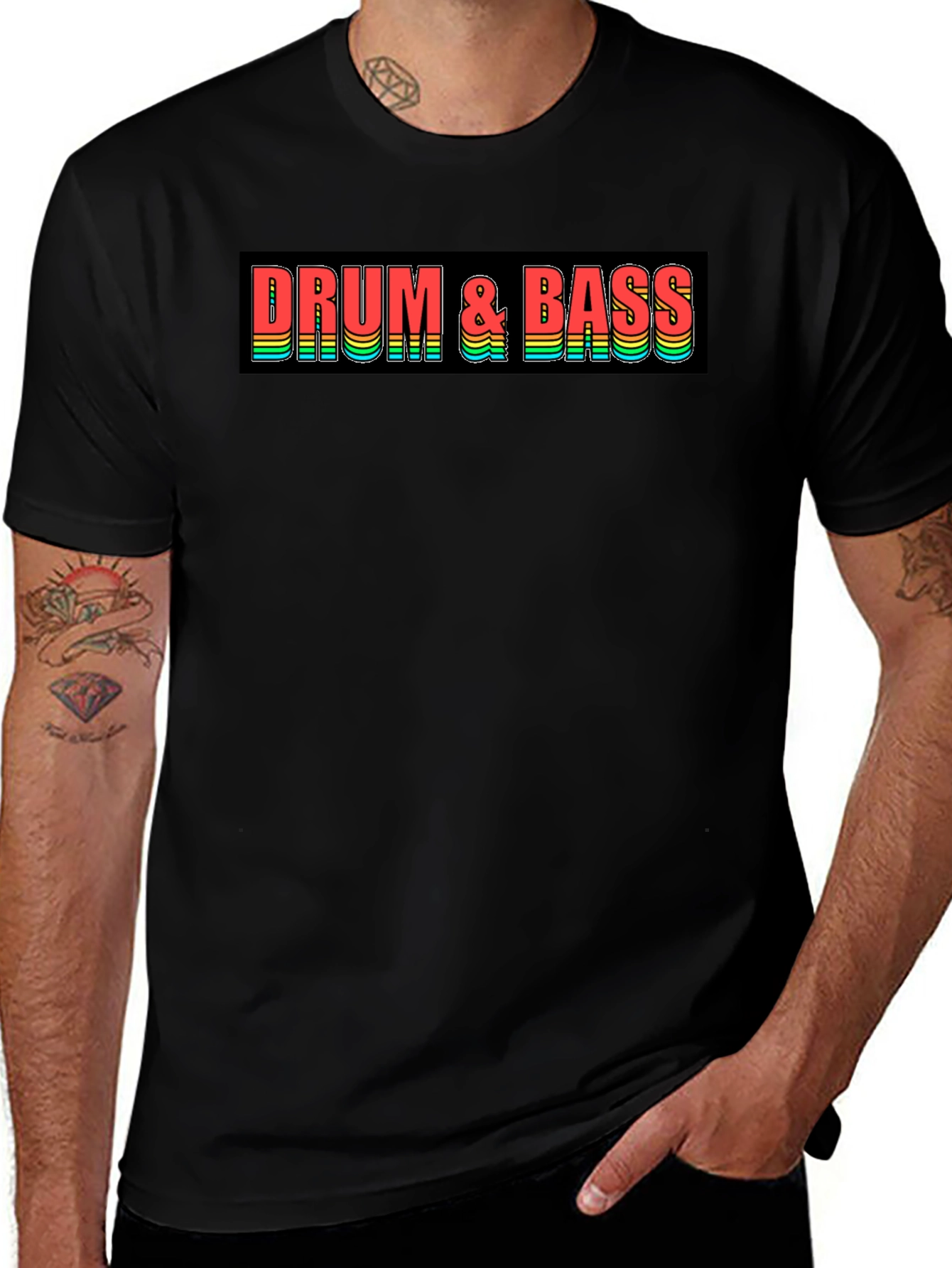 Variant 18 of Drum & Bass Retro Style Tee