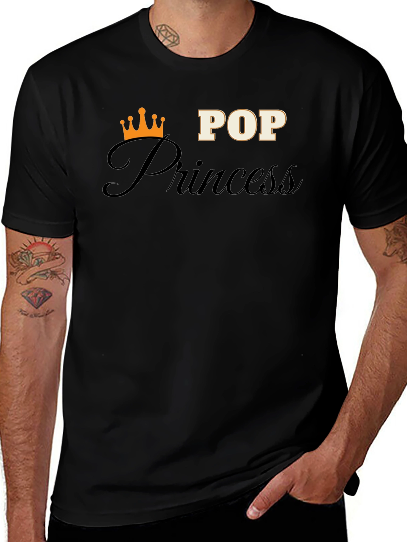 Variant 8 of Pop Princess Graphic T-Shirt - Black