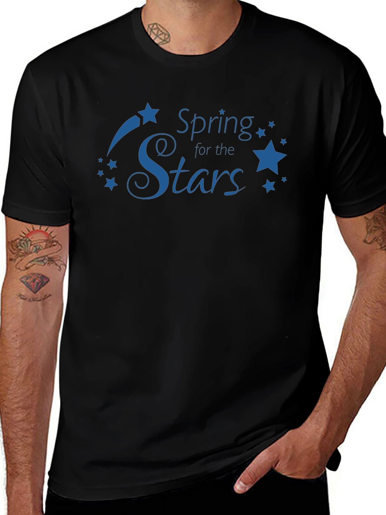 Variant 4 of Spring for the Stars Men's Black T-Shirt