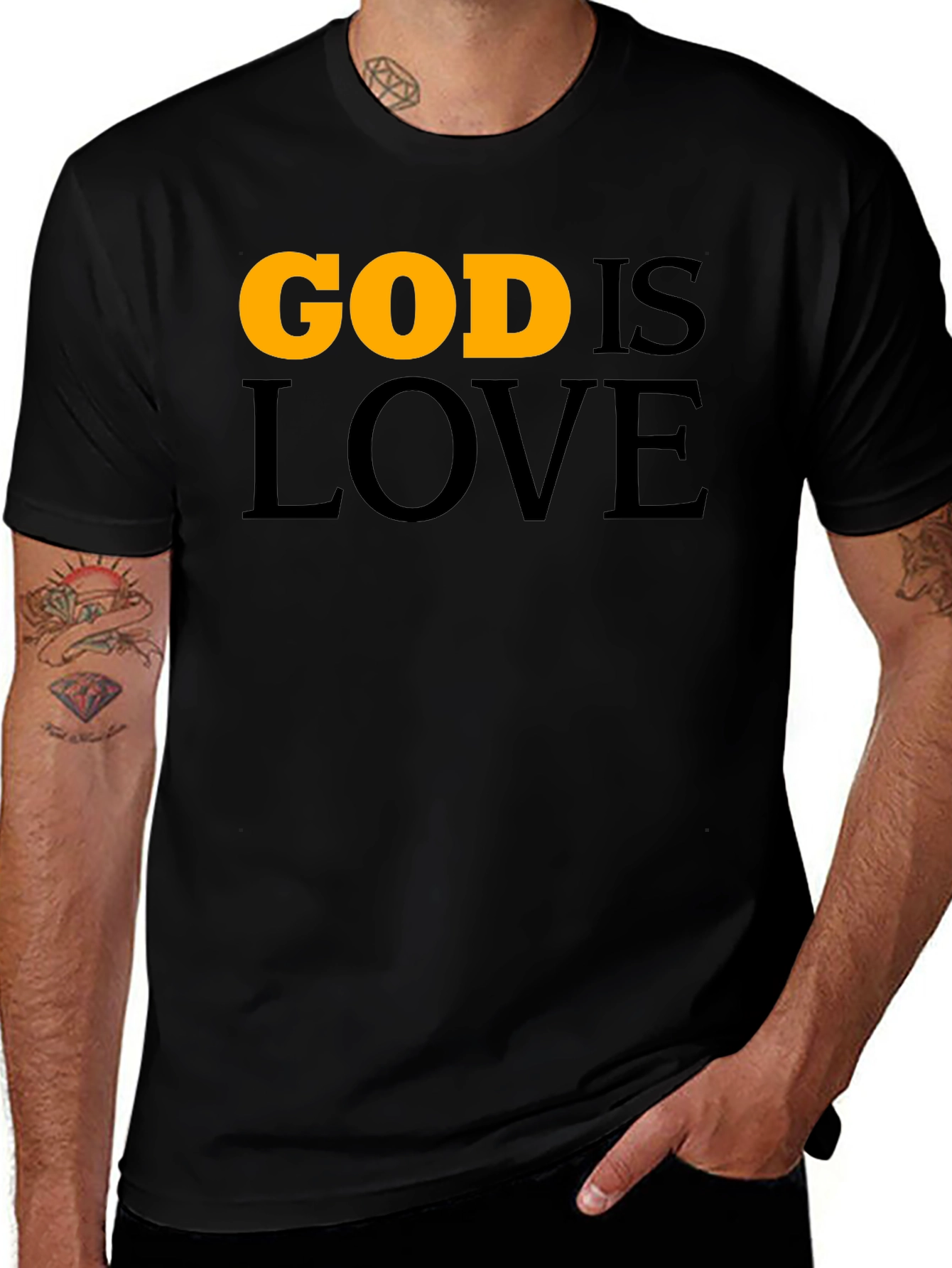 God is Love Black T-Shirt
