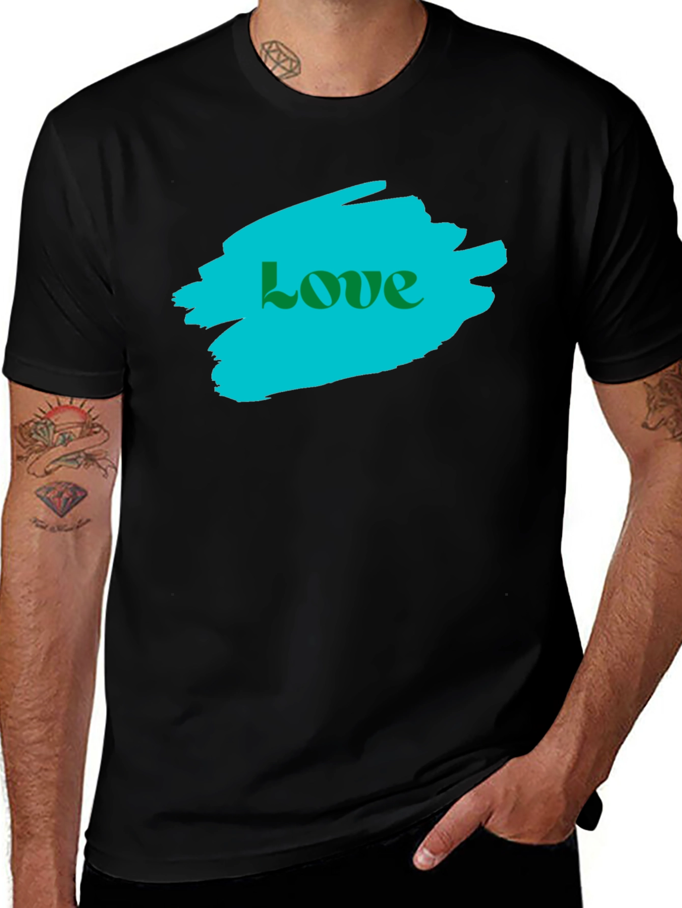 Variant 17 of Love Graphic T-Shirt - Stylish Black Tee