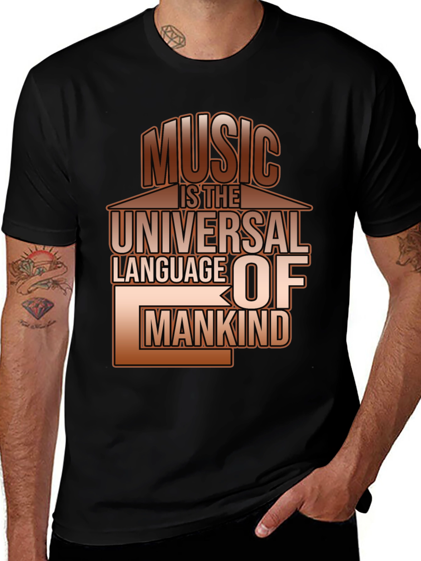 Variant 6 of Music is the Universal Language T-Shirt