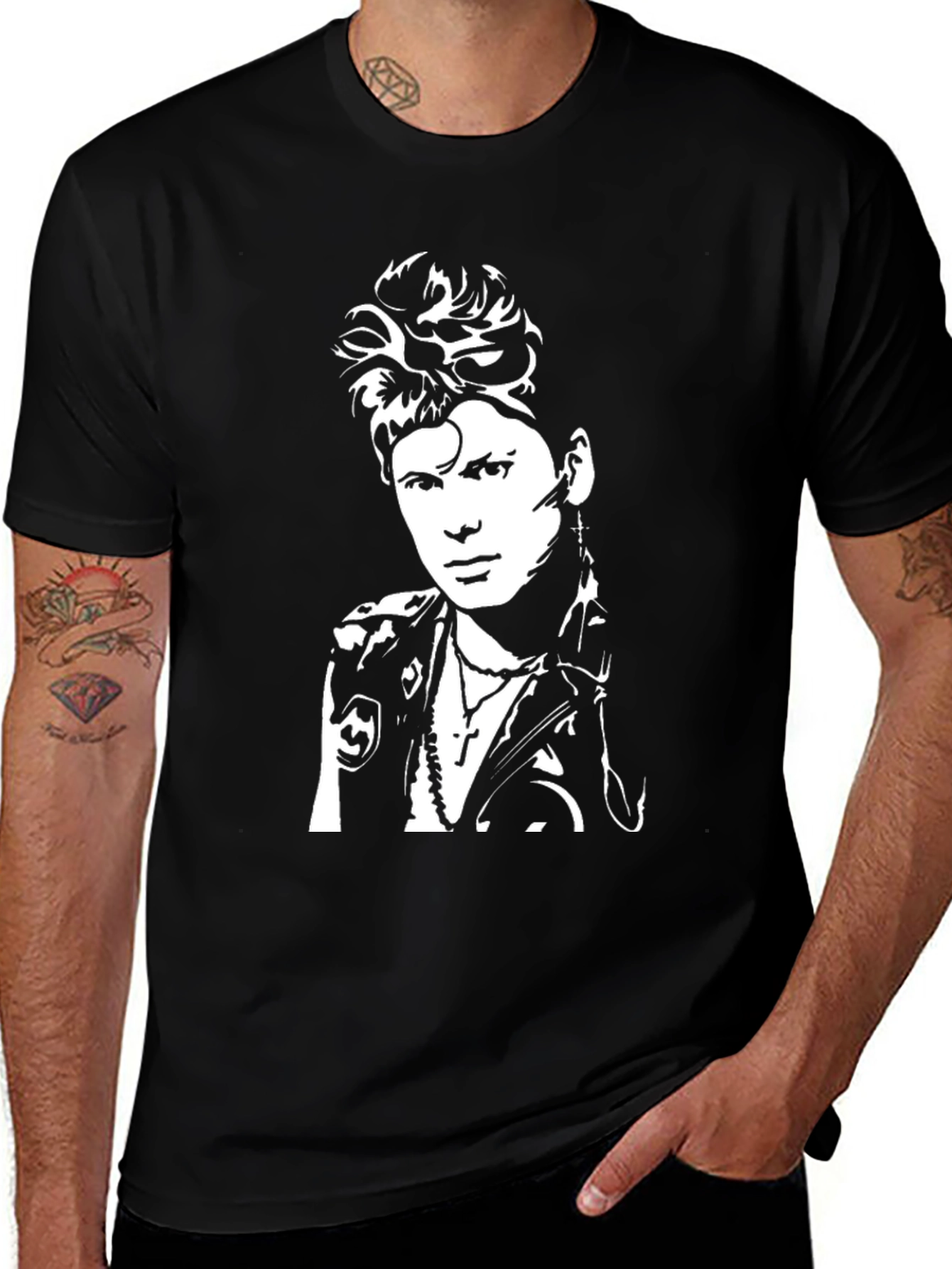 Variant 25 of Billy Idol Graphic Print Black T-Shirt