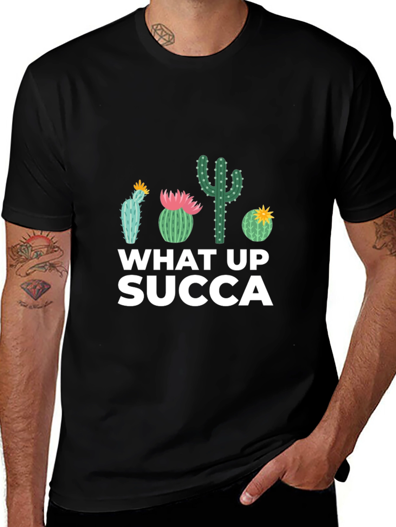Variant 10 of What Up SUCCA Cactus Graphic T-Shirt