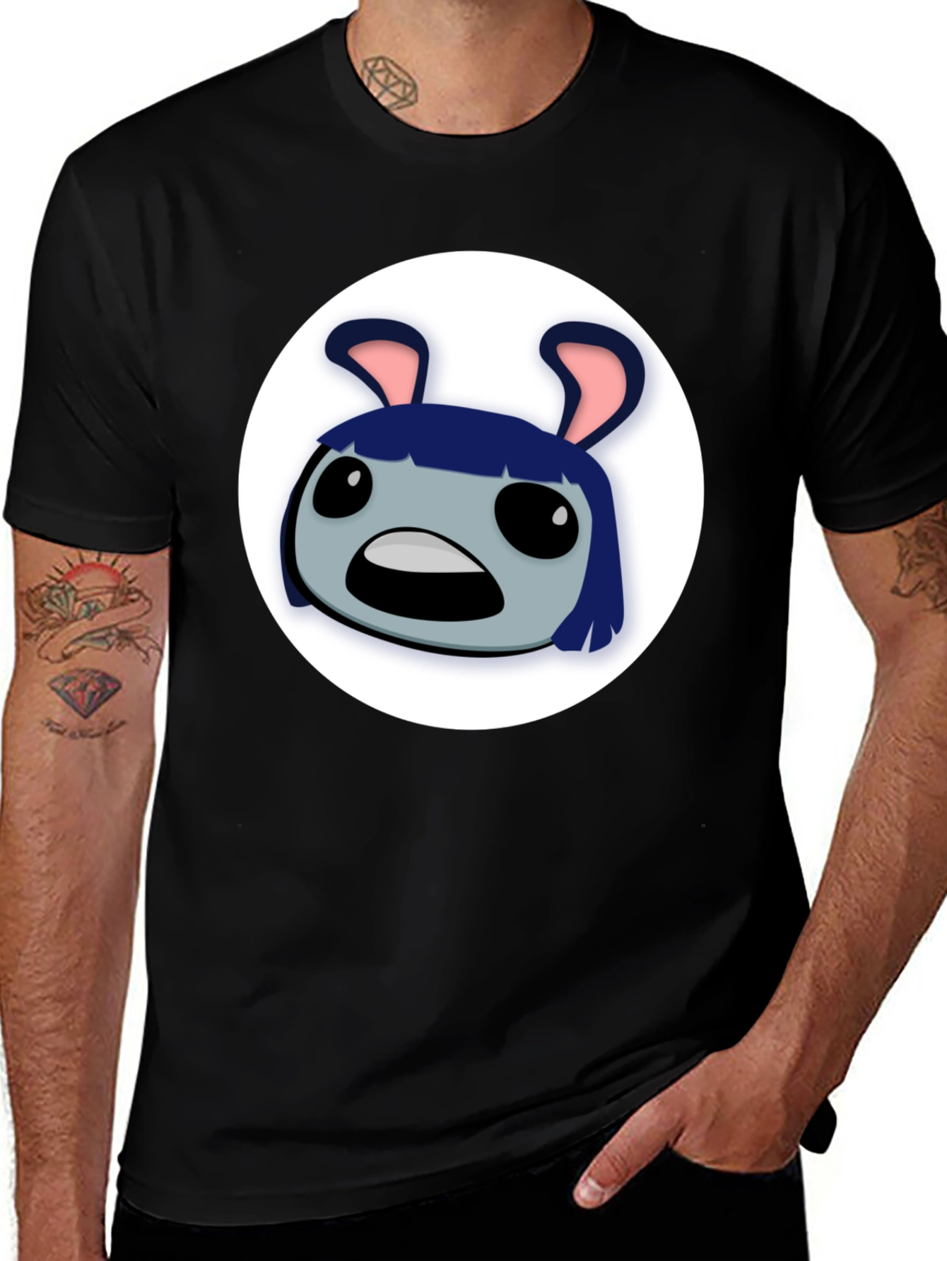 Variant 10 of Bunnie T-Shirt - Black Cotton Blend Tee