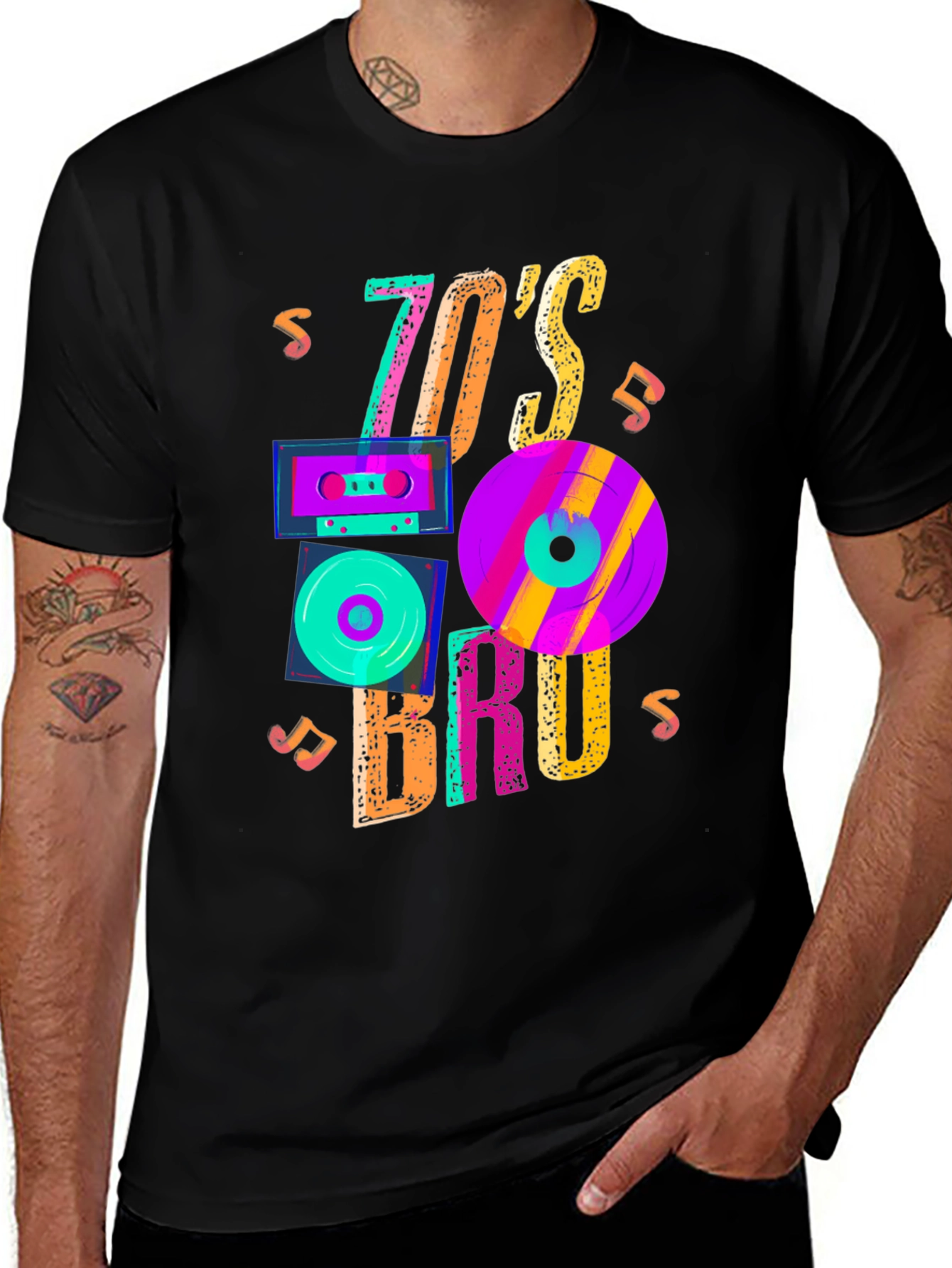 70's Bruh Graphic Tee - Retro Style