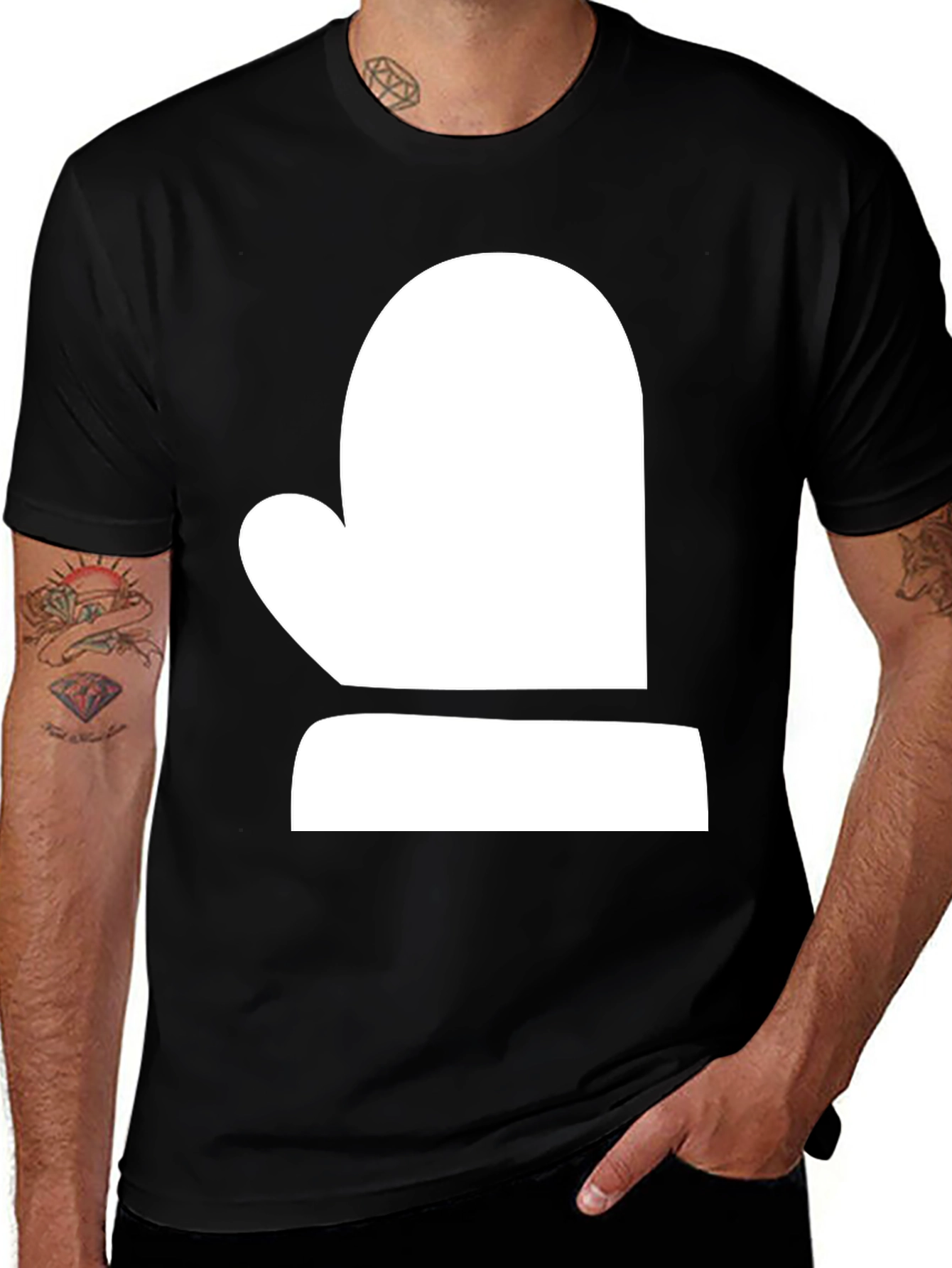 Variant 4 of Mitten Graphic Tee - Winter Warmth Style