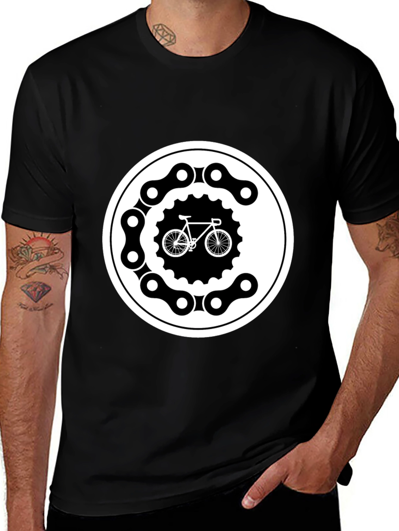 Variant 6 of Cool Bike Chain Graphic Tee
