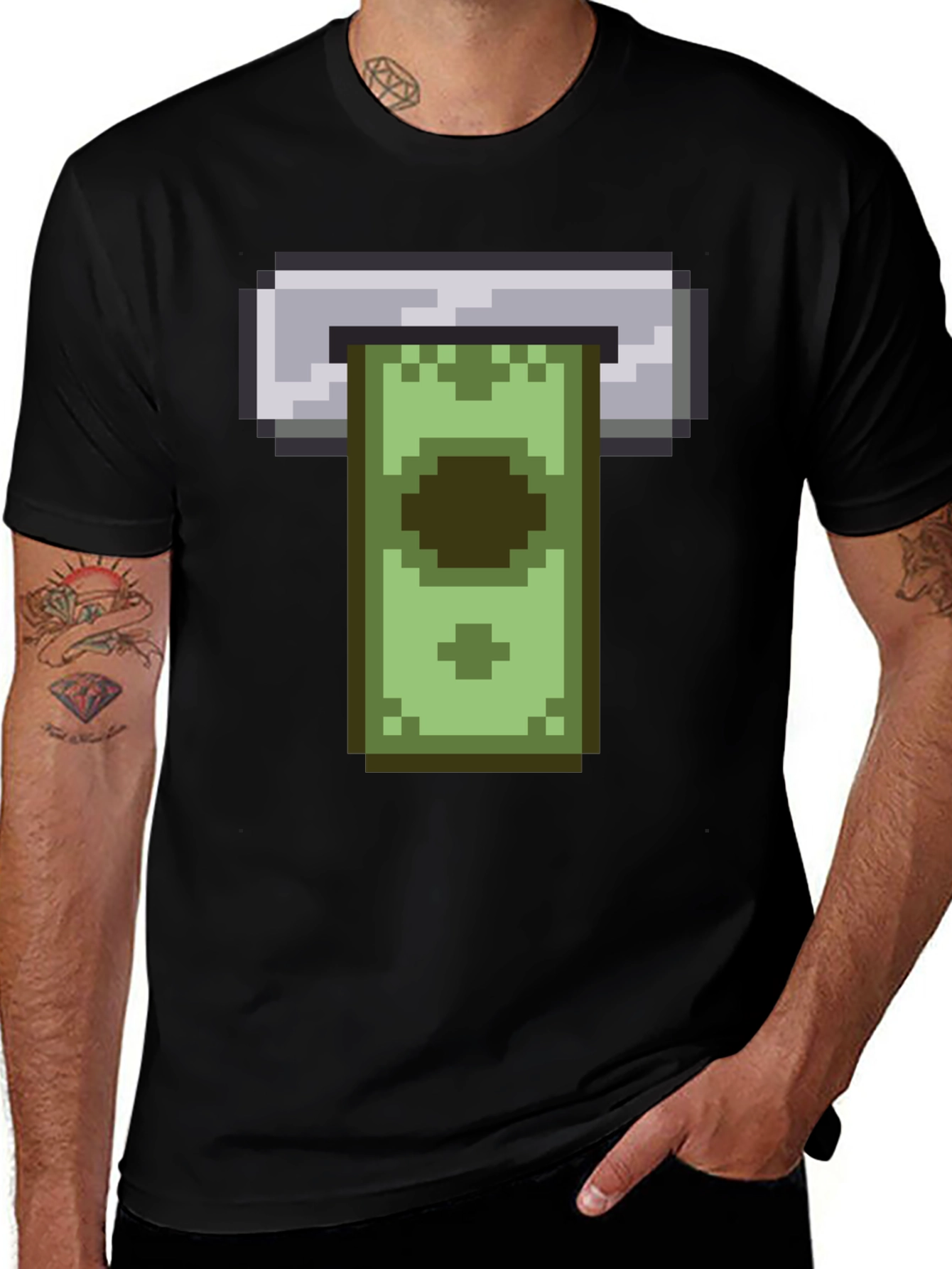 Variant 8 of Pixel ATM T-Shirt - Funny Retro 8-bit Design