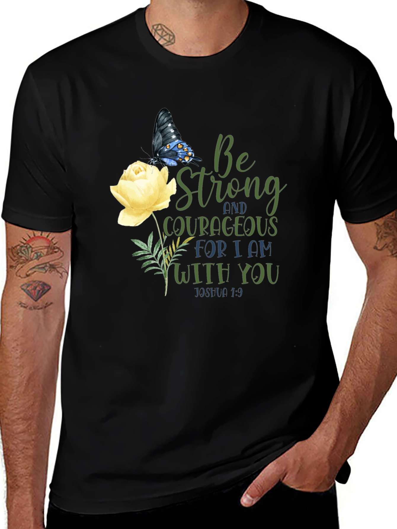 Variant 7 of Be Strong & Courageous Graphic T-Shirt