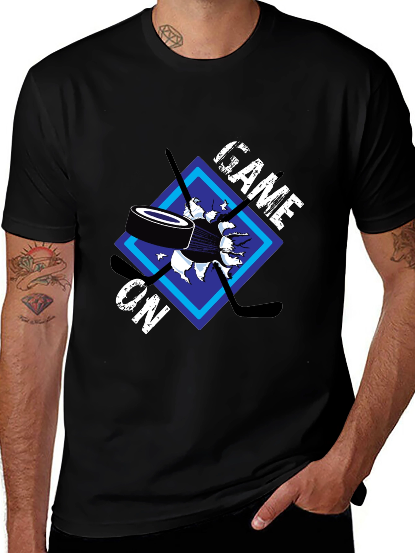 Variant 4 of Game On Hockey Graphic T-Shirt