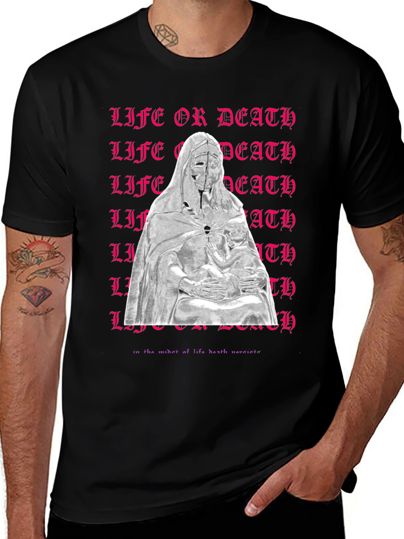 Variant 25 of Life or Death Graphic Print T-Shirt