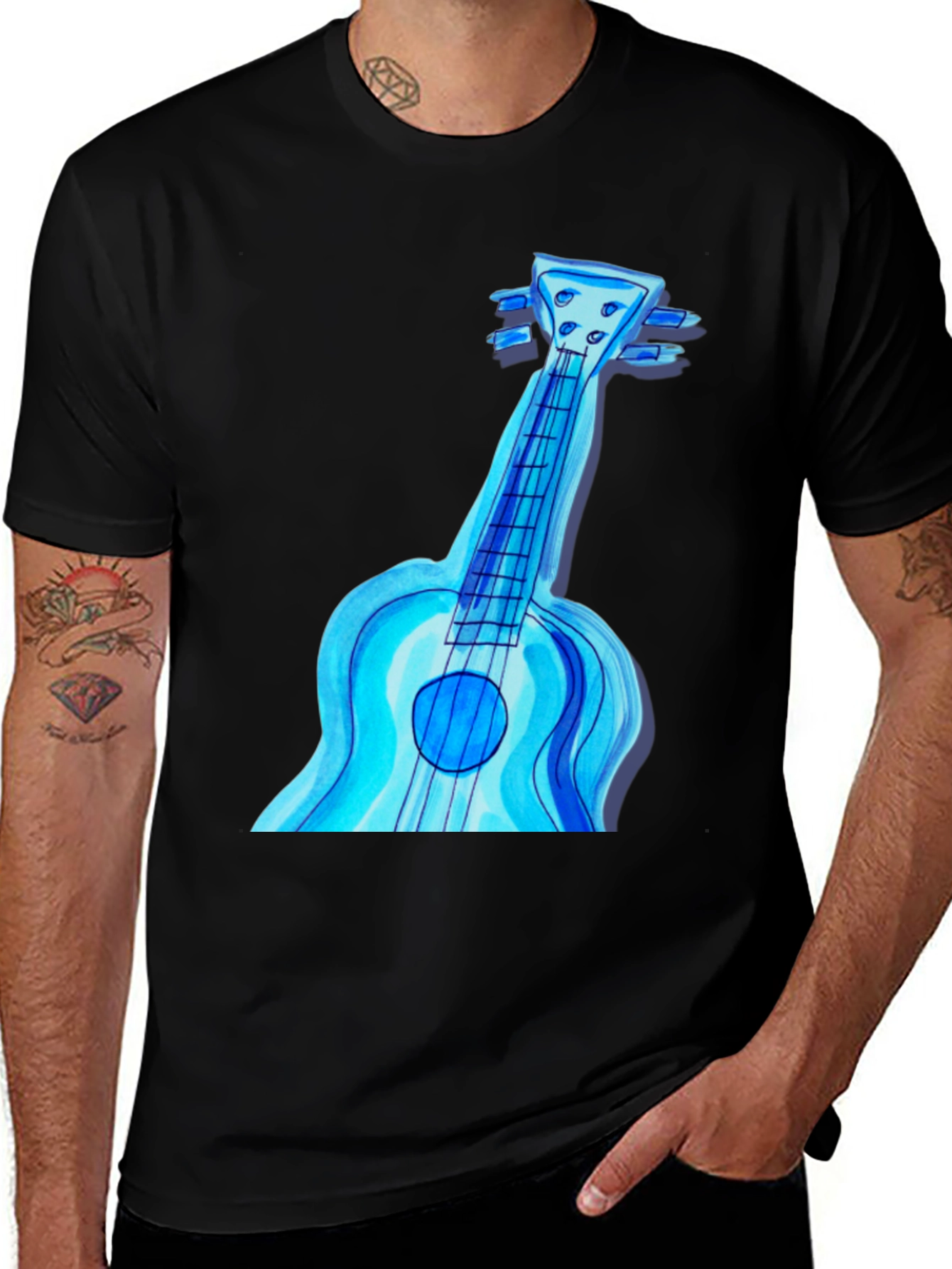 Variant 30 of Blue Ukulele Graphic T-Shirt