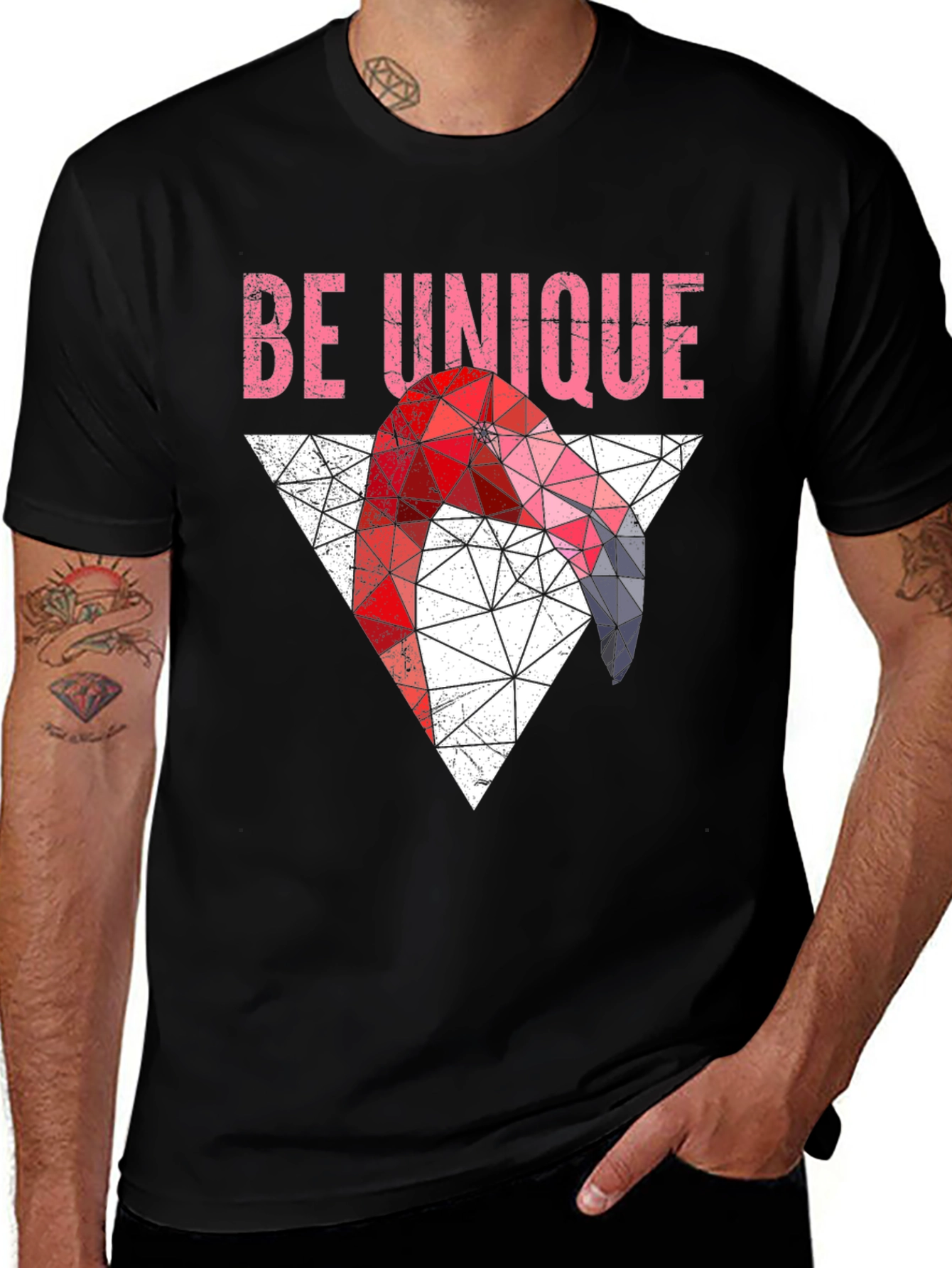 Variant 2 of Be Unique Flamingo Graphic Tee
