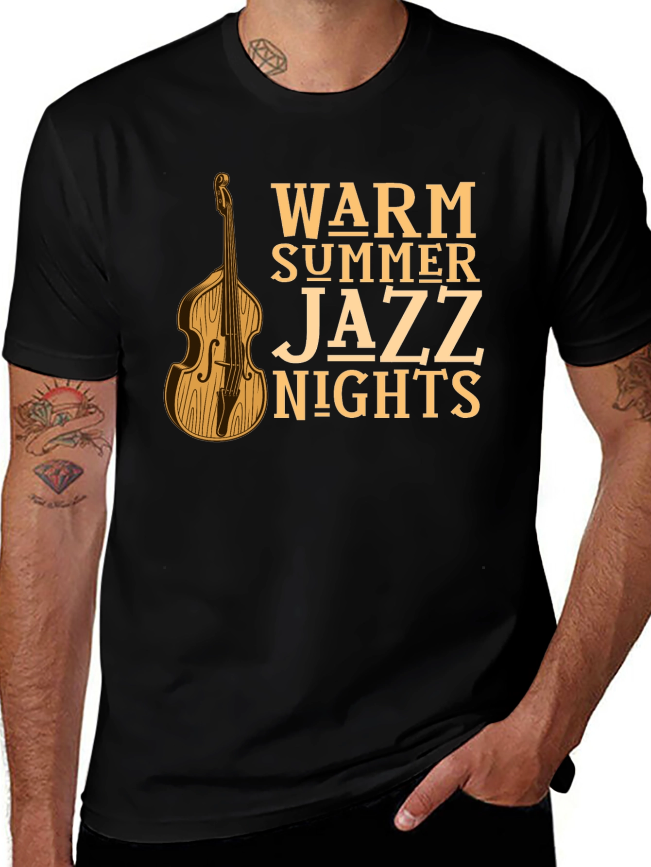 Variant 29 of Warm Summer Jazz Nights Black T-Shirt