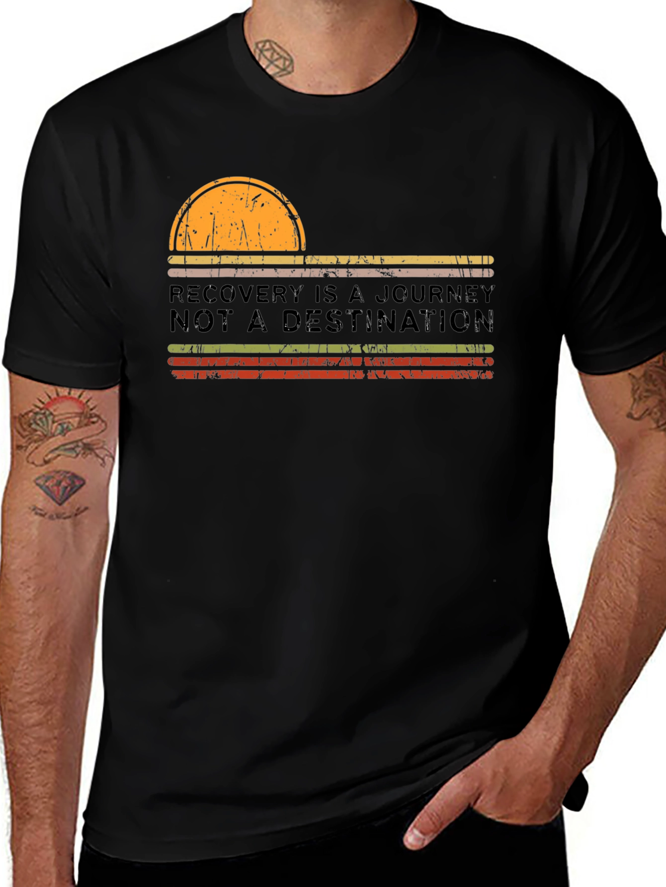 Variant 9 of Retro Recovery Journey Graphic T-Shirt