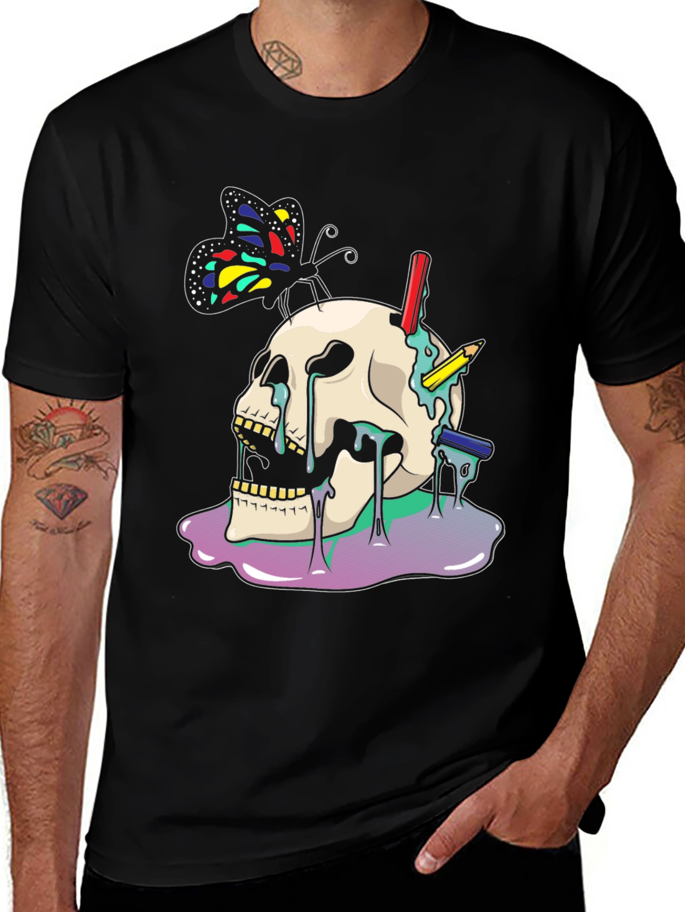 Variant 12 of Skull & Butterfly Graphic Tee