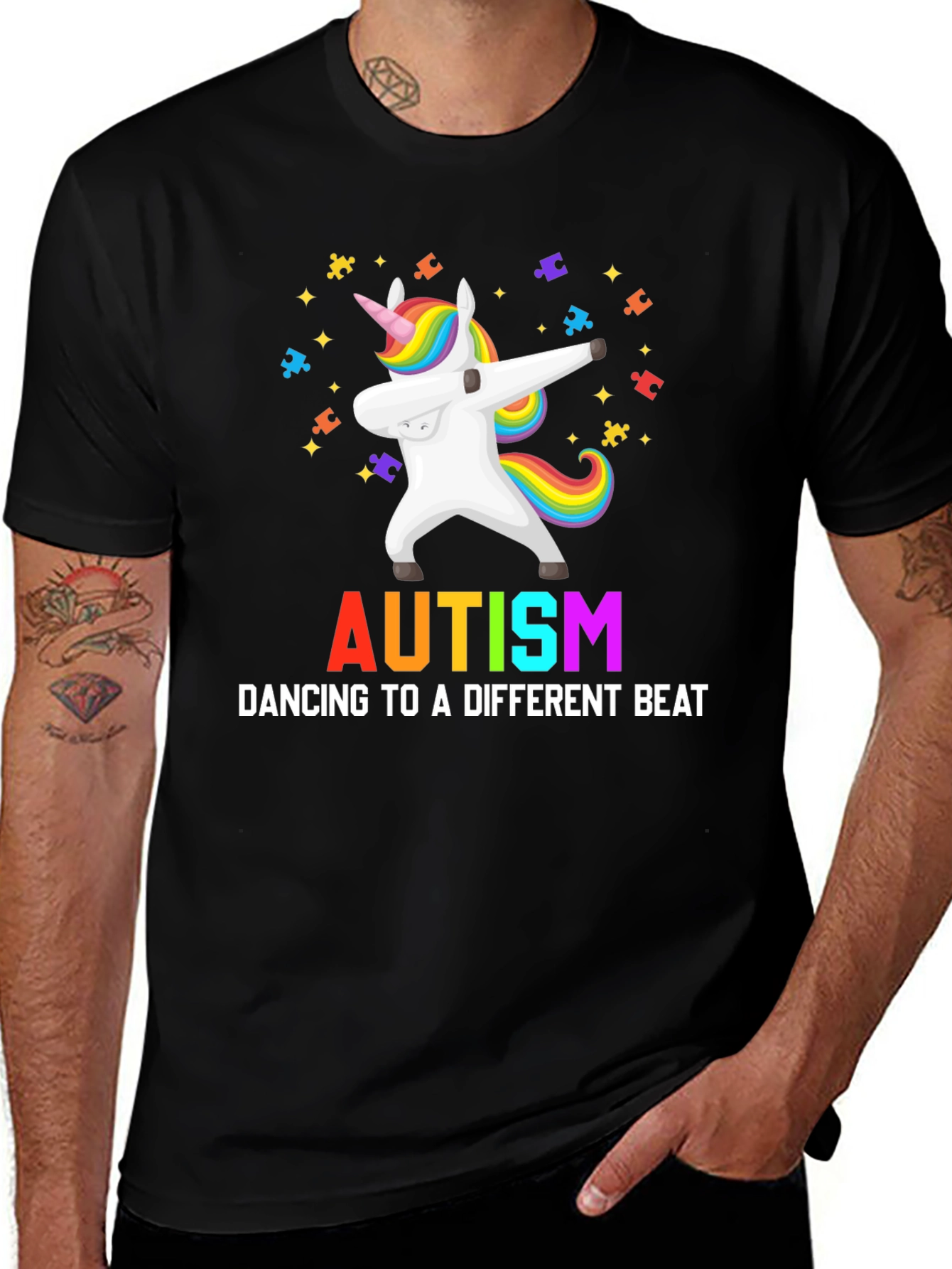 Variant 11 of Autism Awareness Unicorn T-Shirt