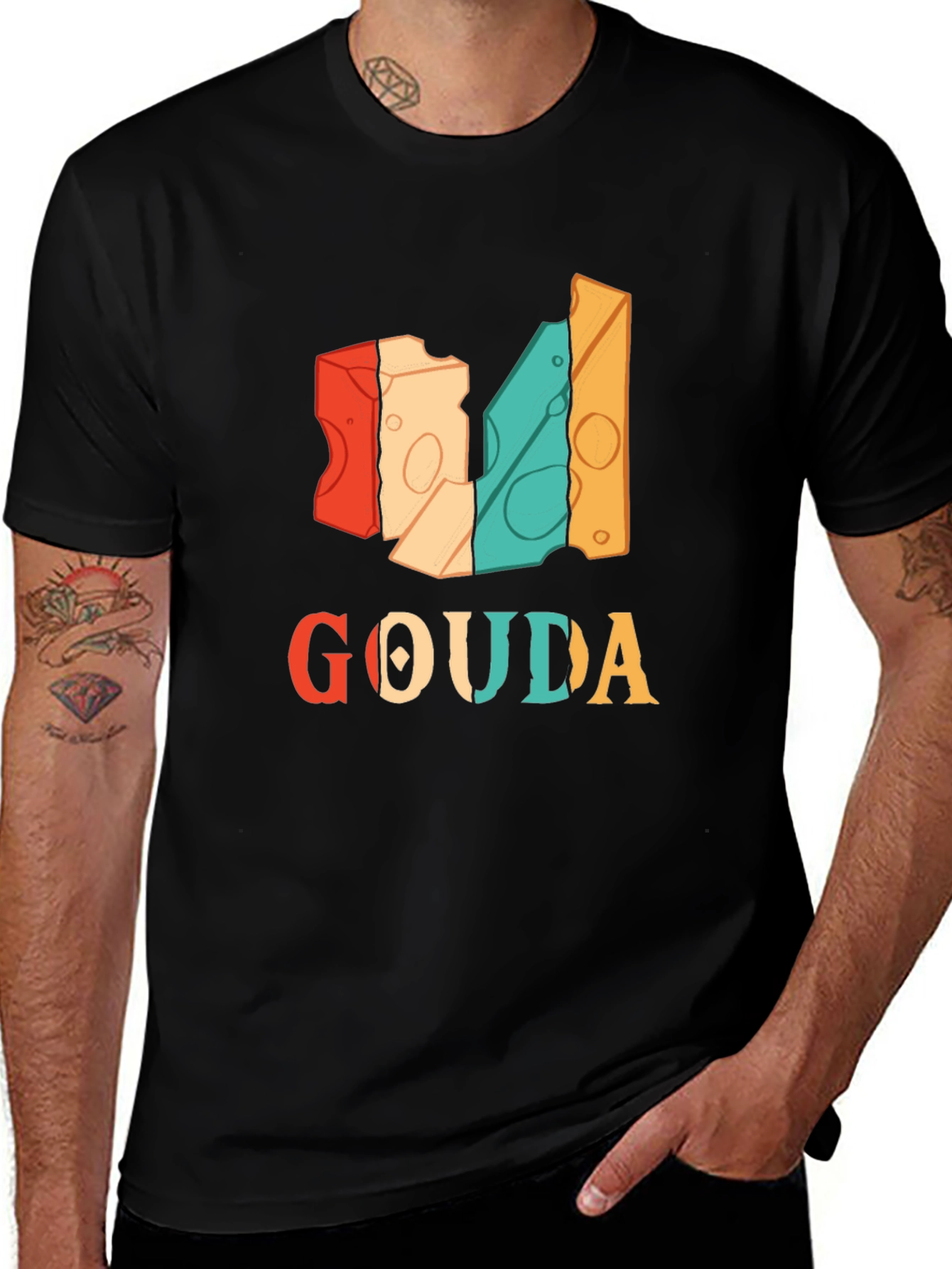 Variant 18 of Gouda Cheese T-Shirt, Funny Food Tee