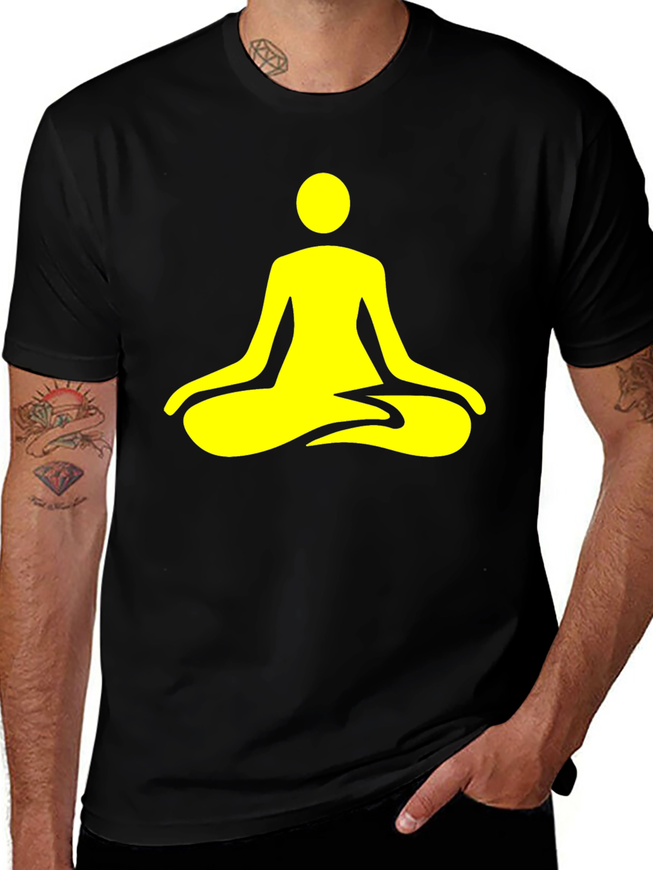 Variant 25 of Zen Yoga Meditation Black T-Shirt
