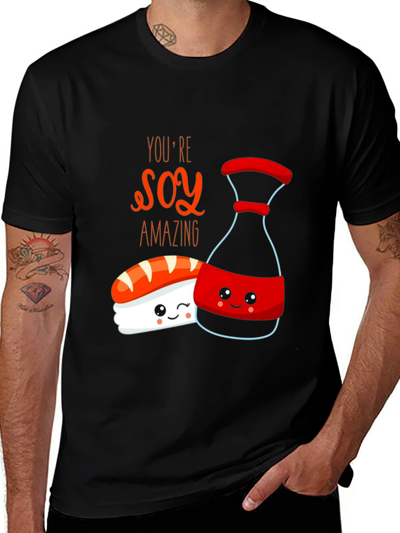 Variant 26 of Soy Amazing Sushi Graphic Tee - Unisex Black T-Shirt