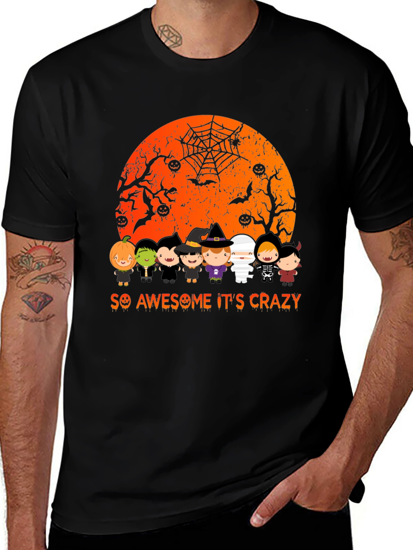 Black Halloween Kids T-Shirt - So Awesome It's Crazy main image