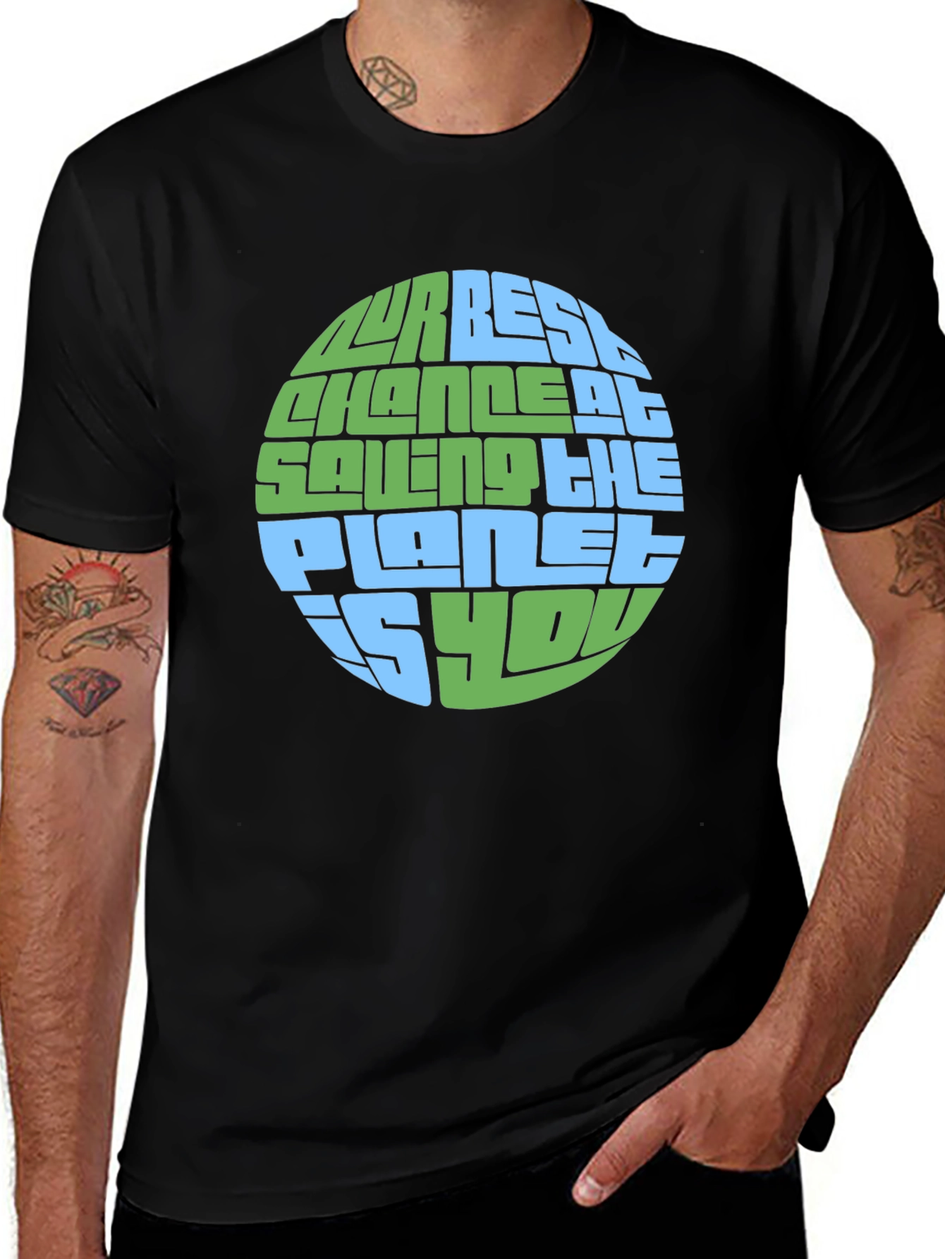 Variant 25 of Eco-Friendly Planet Saving T-Shirt