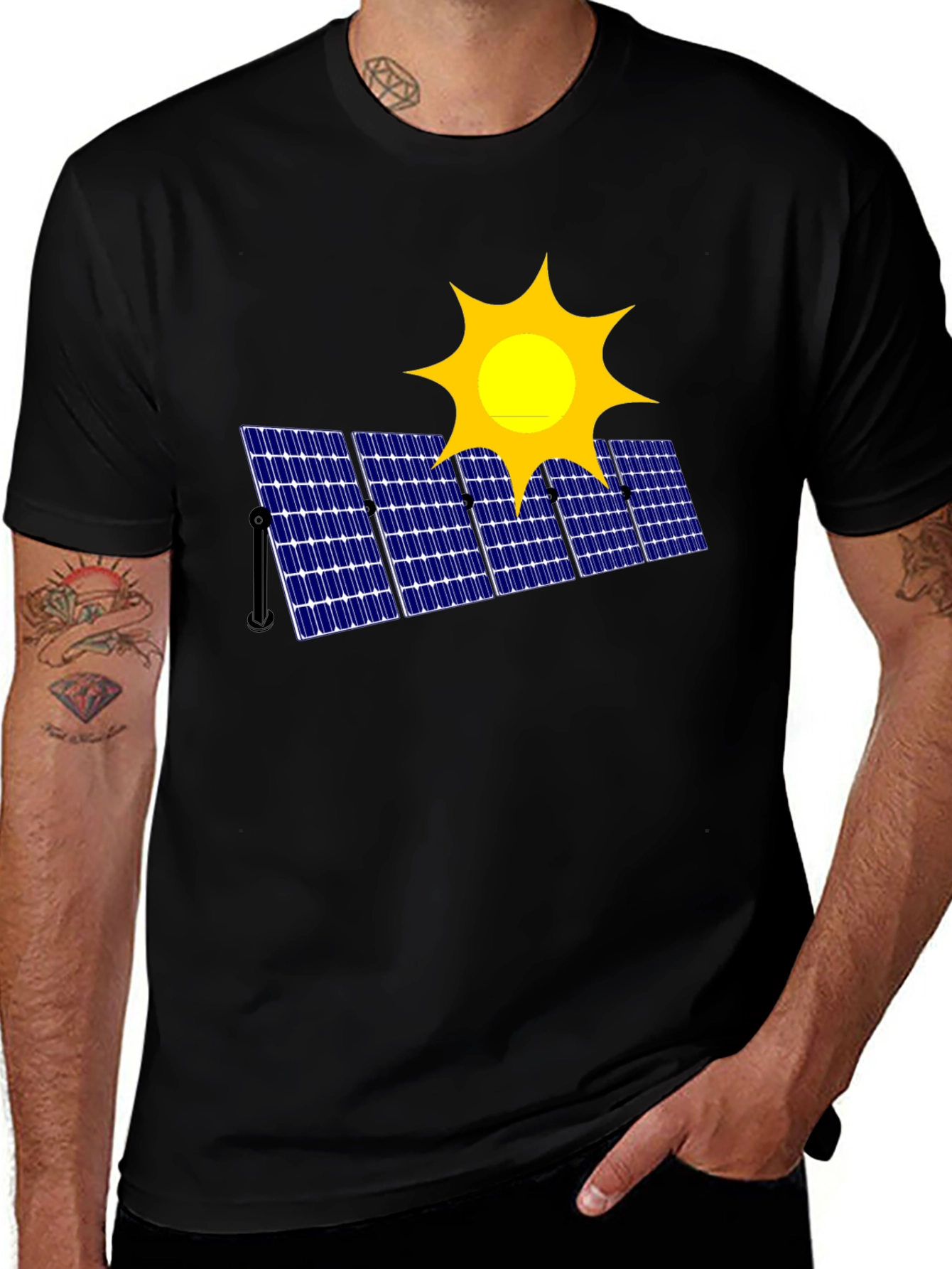 Variant 18 of Solar Panel Graphic T-Shirt - Eco-Friendly Fashion