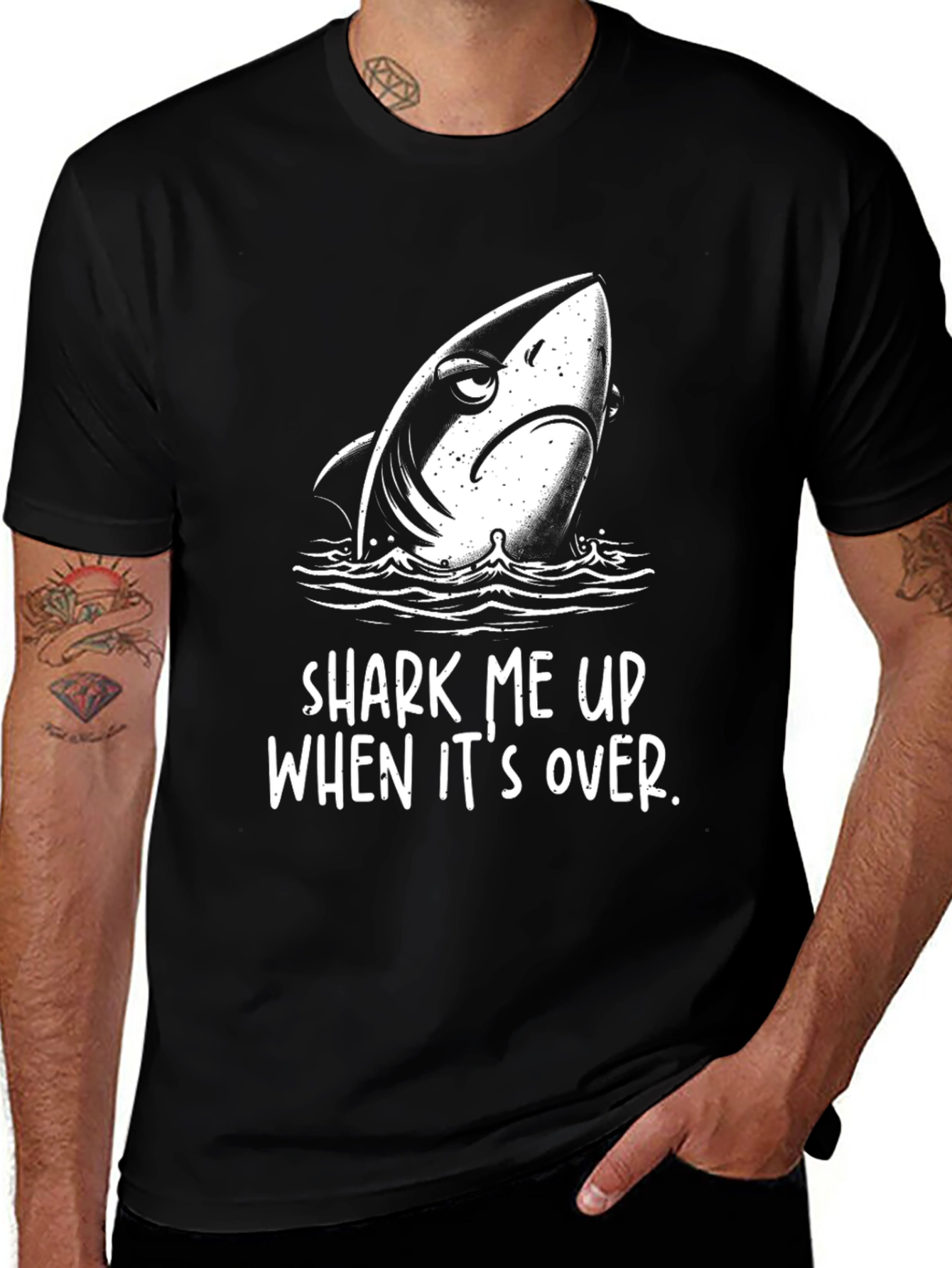 Variant 9 of Shark Me Up T-Shirt - Funny Graphic Tee