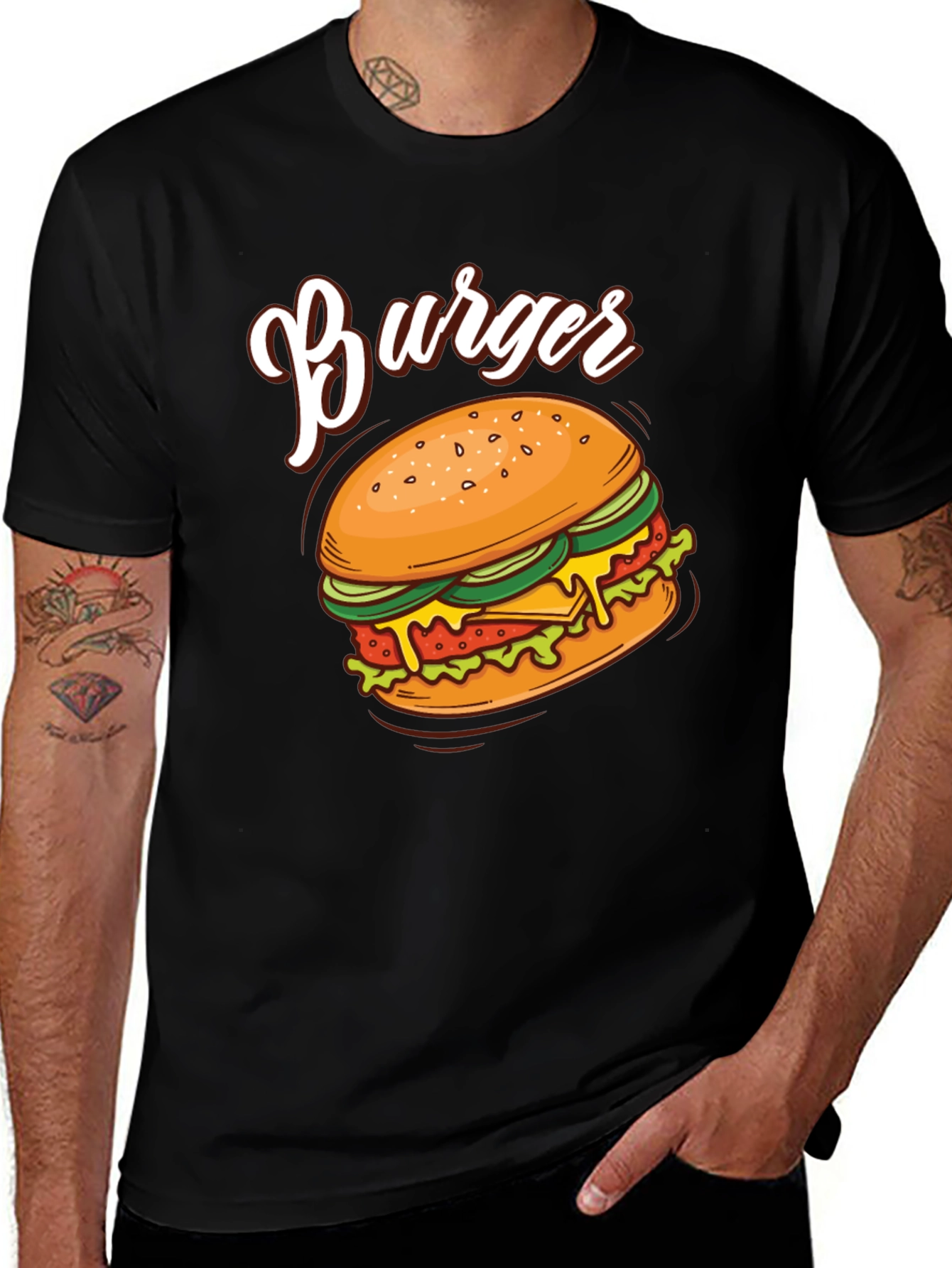 Variant 27 of Burger Graphic T-Shirt - Foodie Fashion