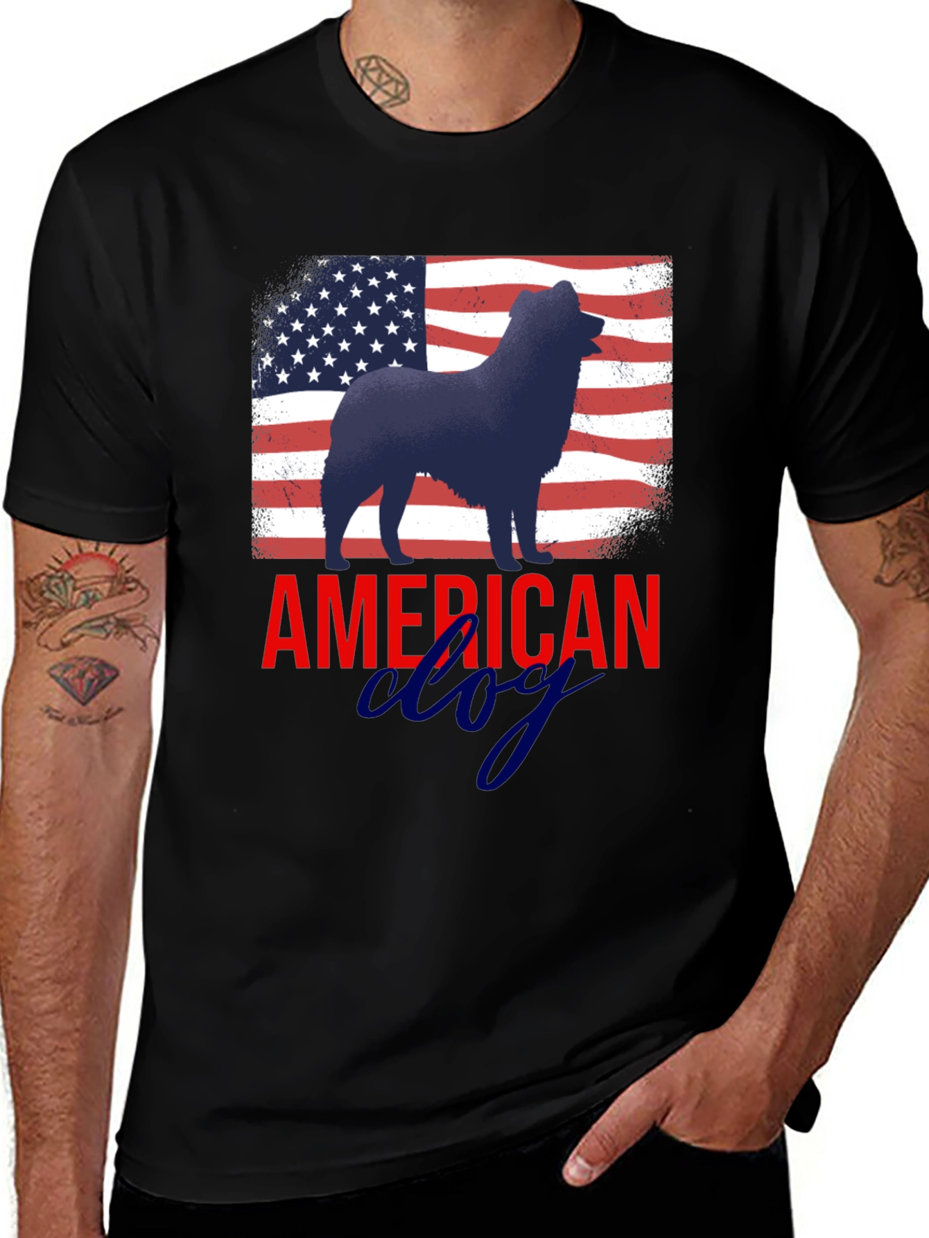 Variant 29 of American Dog Patriotic T-Shirt