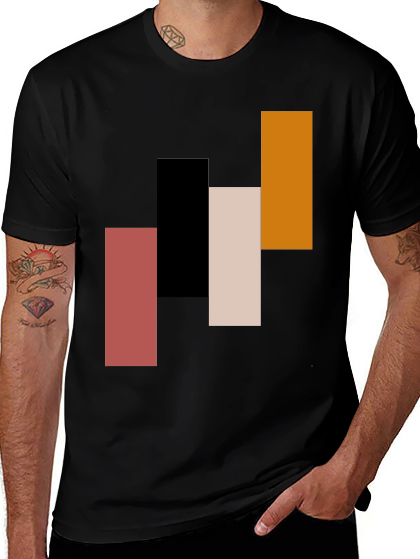 Variant 21 of Modern Abstract Geometric Rectangle T-Shirt