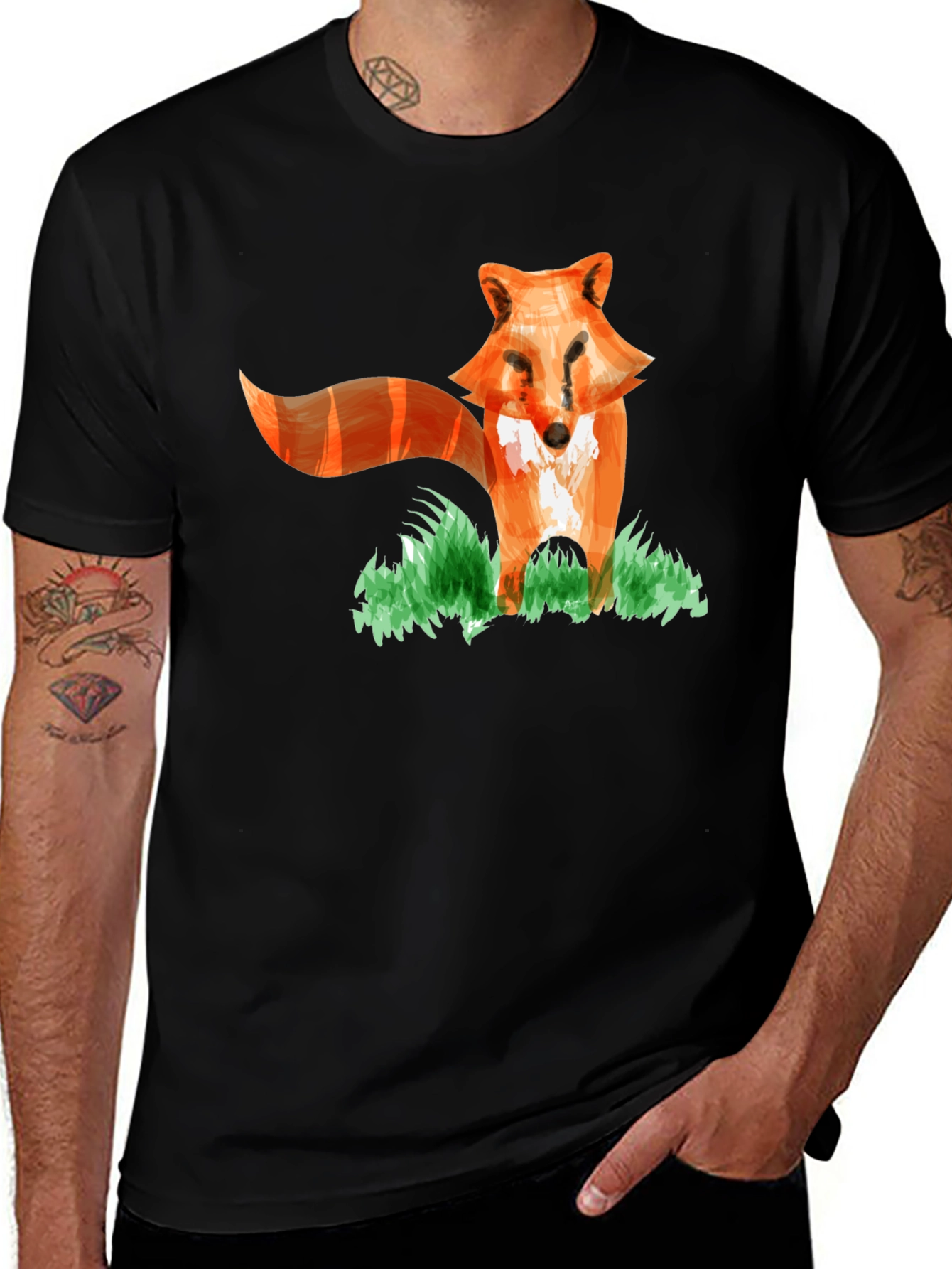 Variant 17 of Fox Graphic Print T-Shirt - Fun Animal Tee