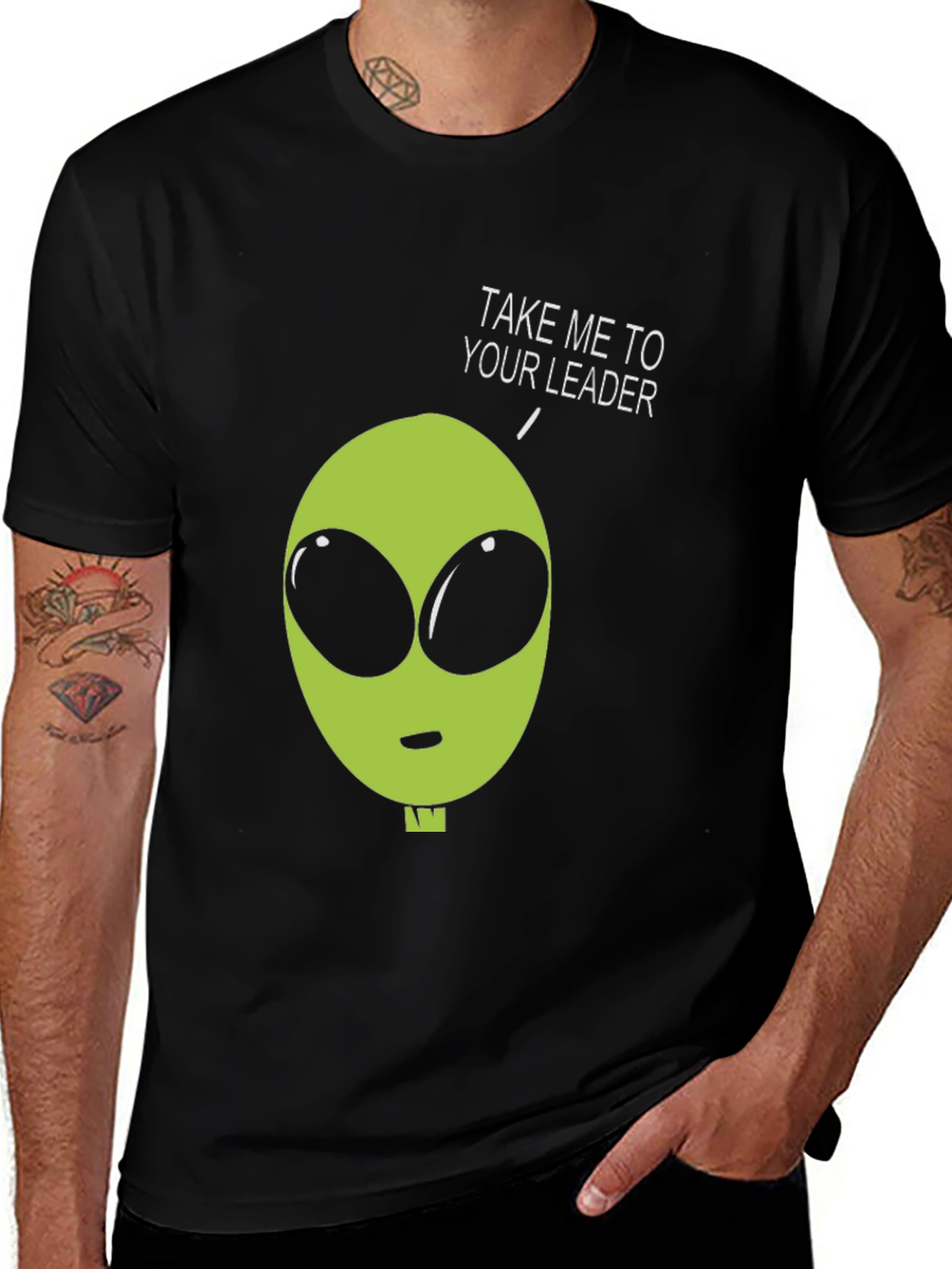 Variant 29 of Alien Take Me To Your Leader Graphic Tee
