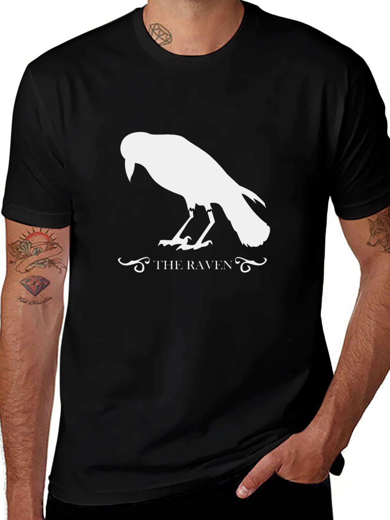 Variant 6 of The Raven Graphic T-Shirt - Men's Black Tee
