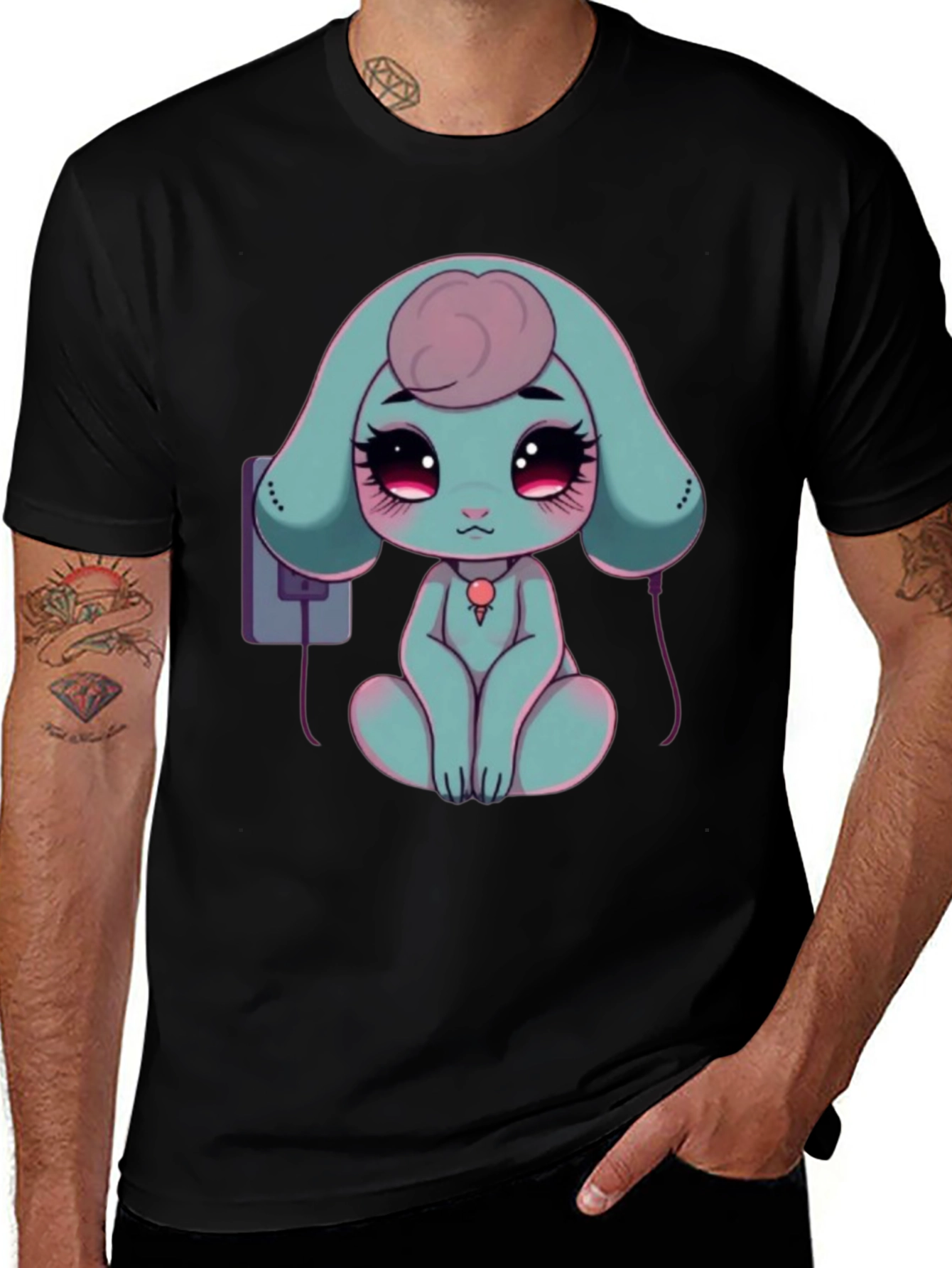 Variant 30 of Cute Anime Bunny T-Shirt