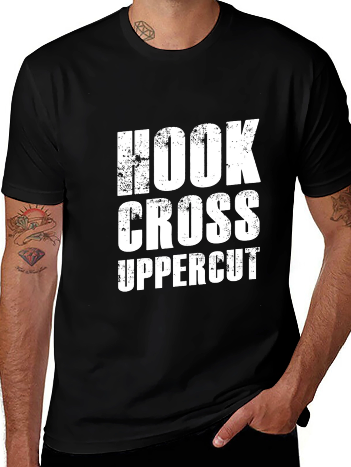 Variant 4 of Hook Cross Uppercut Graphic Tee - Boxing T-Shirt
