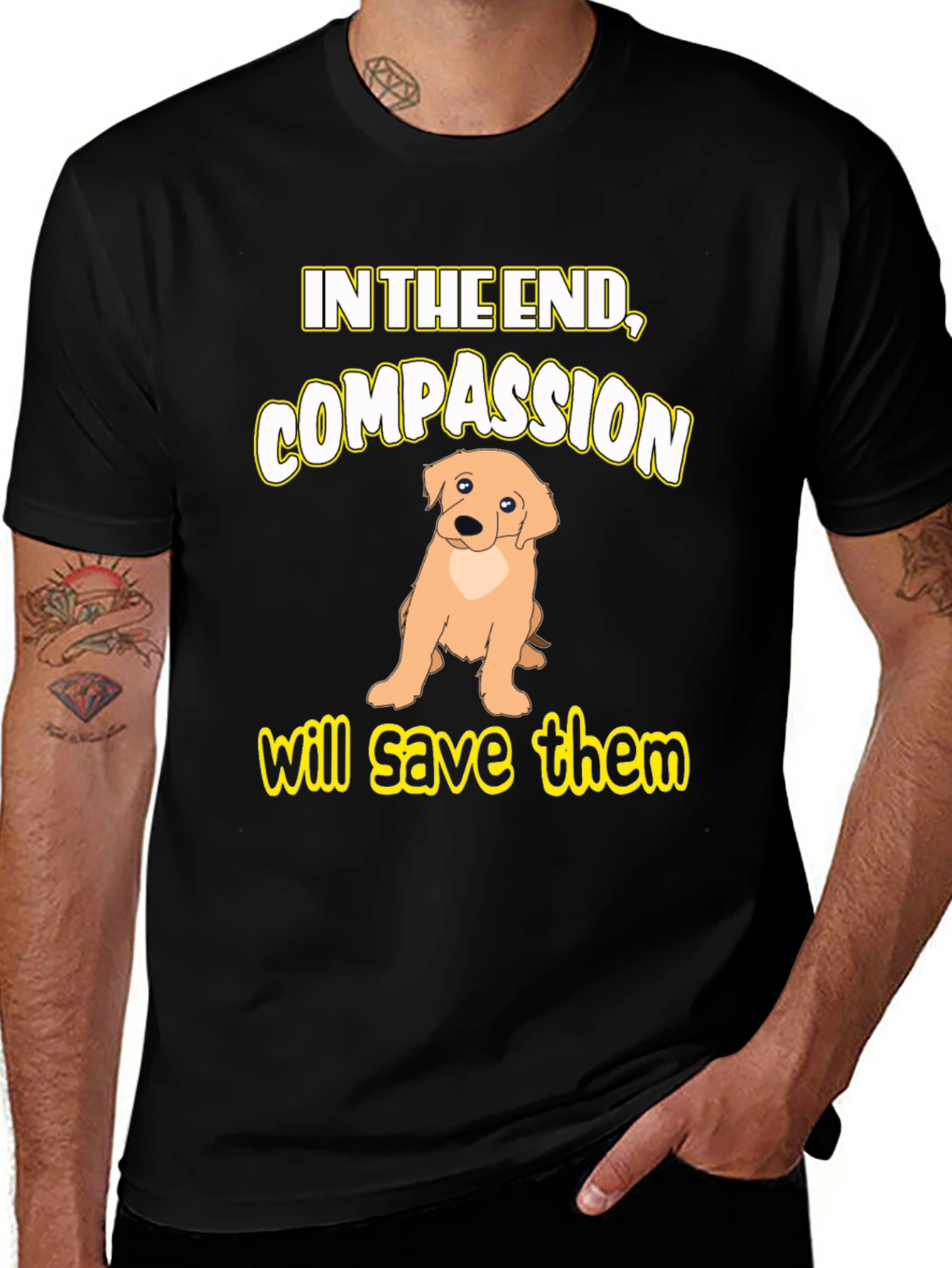 Variant 20 of Compassion Dog Graphic T-Shirt
