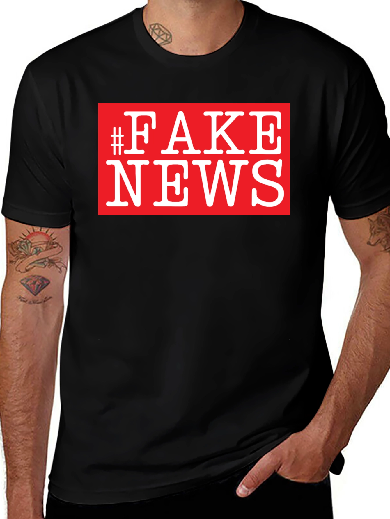 Variant 21 of Fake News Graphic Tee - Sarcastic Statement T-Shirt