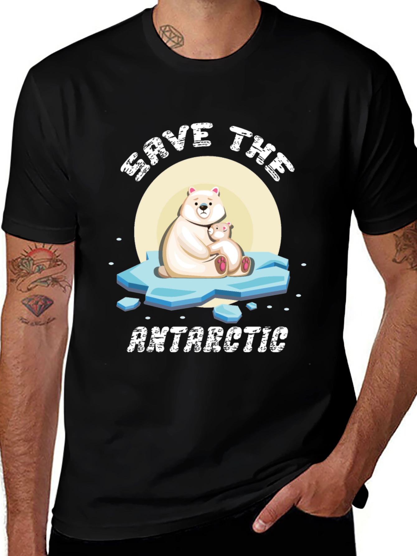 Save the Antarctic Graphic Tee - Black T-Shirt