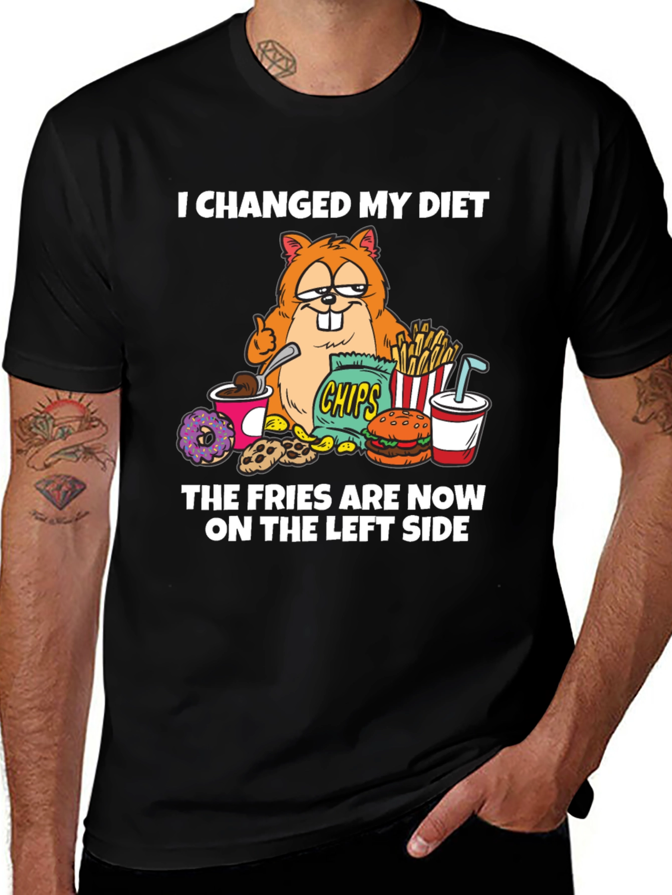 Variant 30 of Diet Change T-Shirt Funny Graphic Tee