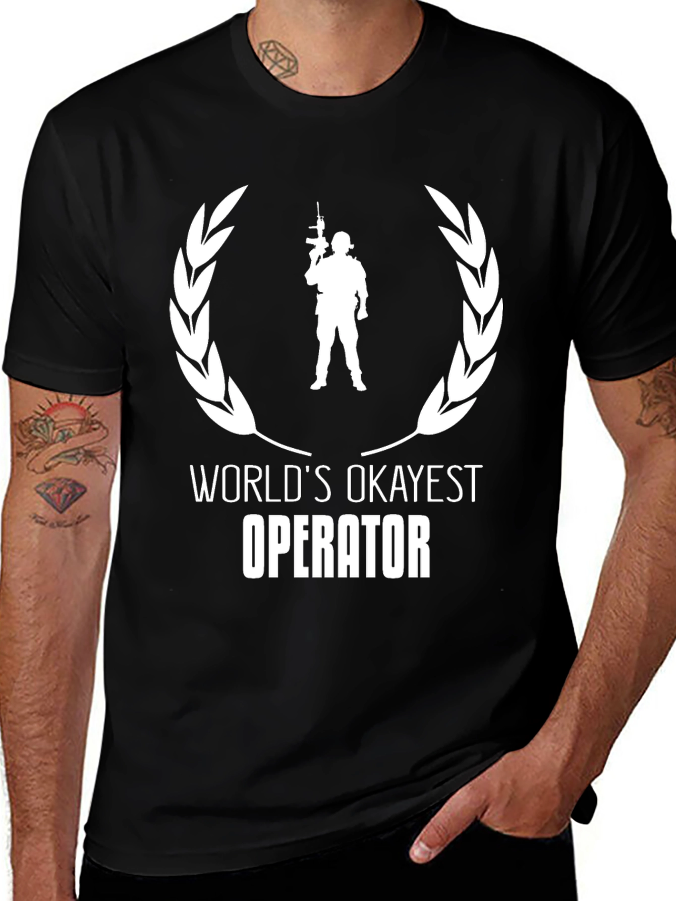 Variant 12 of World's Okayest Operator Graphic T-Shirt