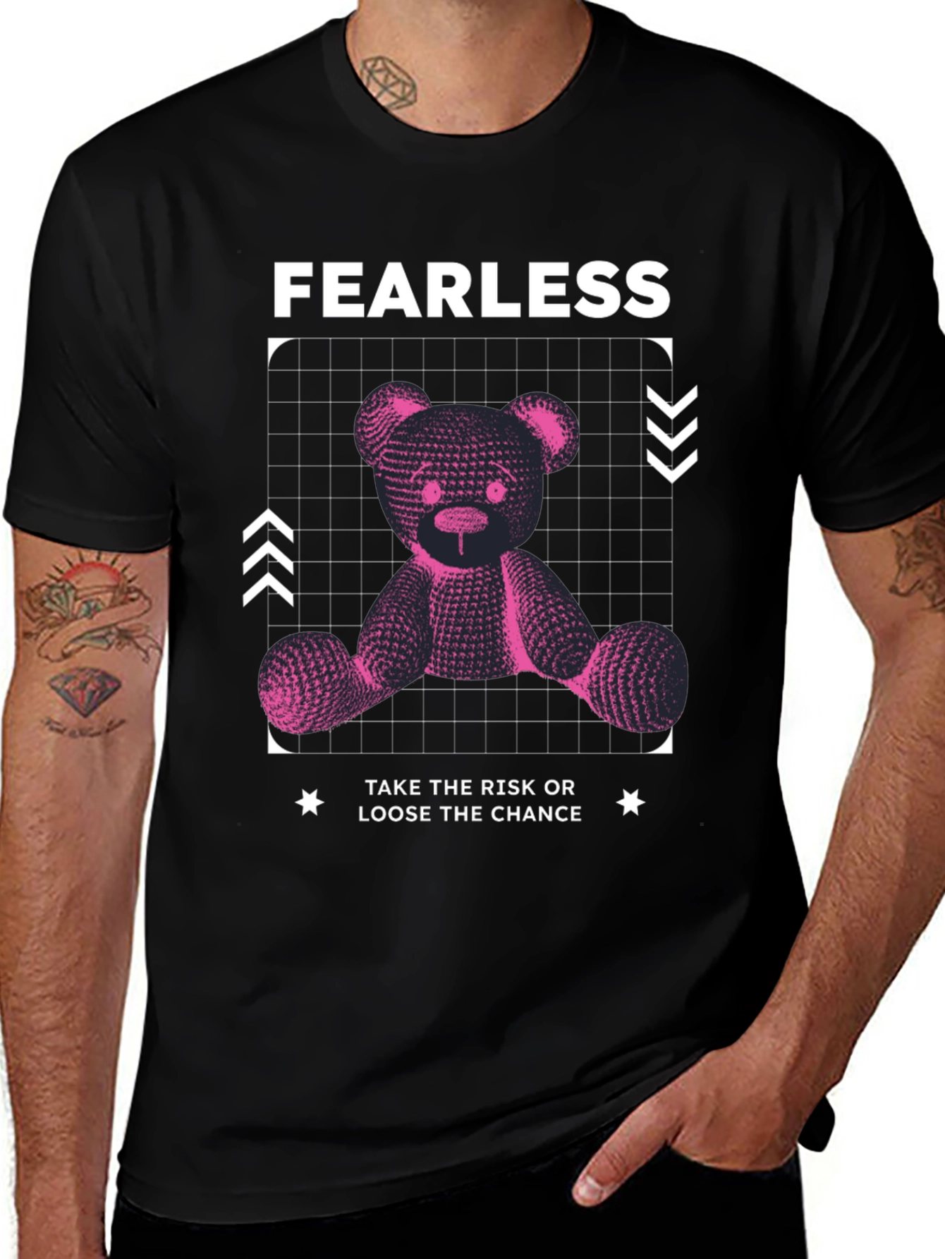Variant 17 of Fearless Bear Graphic Tee