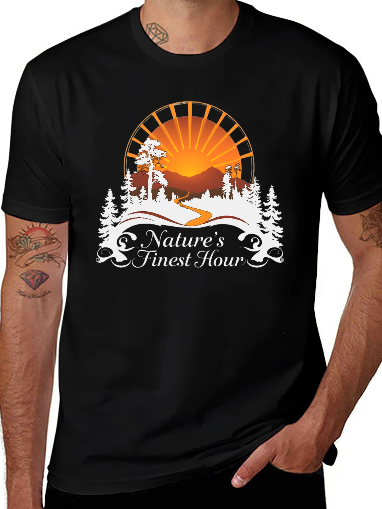Variant 2 of Nature's Finest Hour Black Graphic Tee