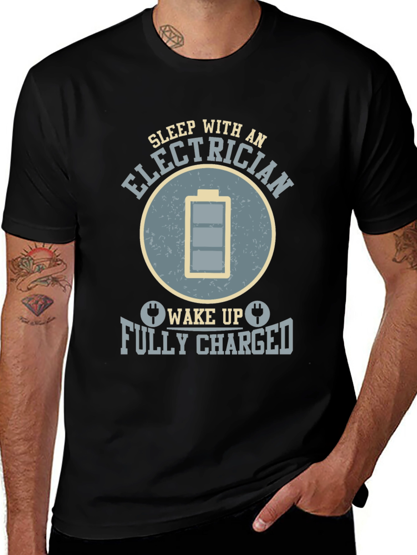 Variant 2 of Electrician Humor Graphic T-Shirt