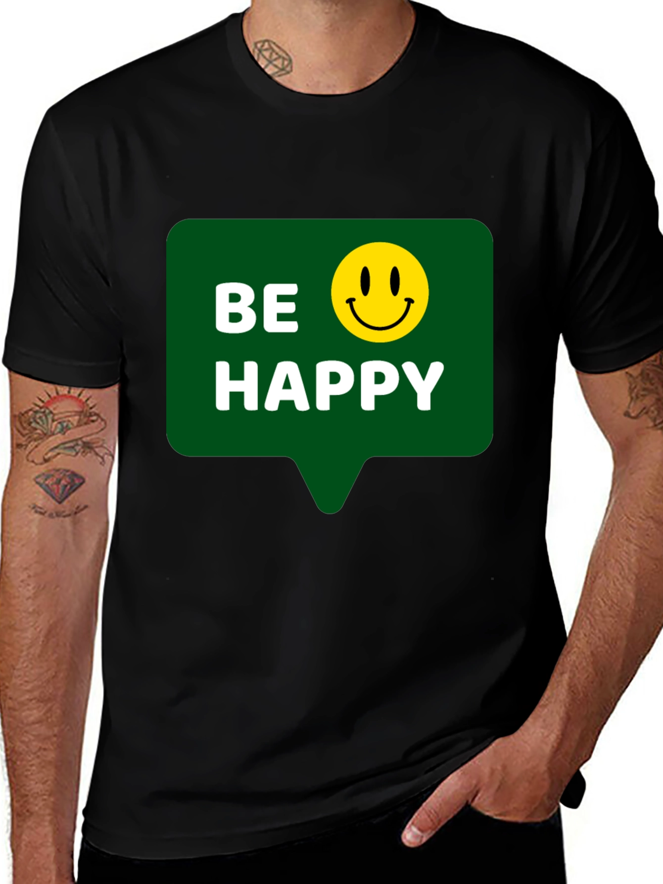 Variant 26 of Be Happy T-Shirt - Positive Vibes - Everyday Wear