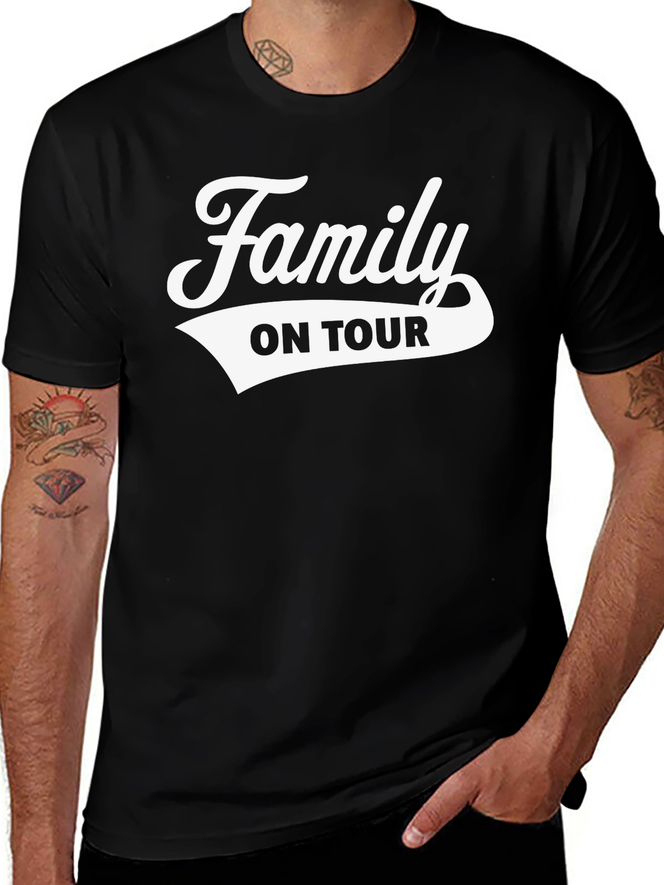 Variant 30 of Family On Tour Black Graphic Tee