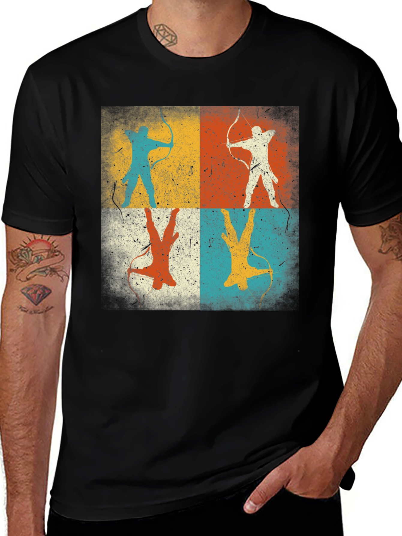 Variant 30 of Archery Retro Style Graphic T-Shirt